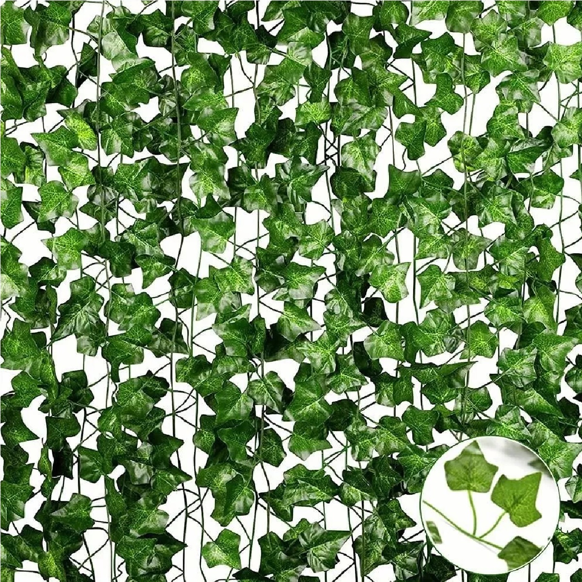 Plantas Artificiales Hiedra Decorativa De 2.1m, 12 Tiras