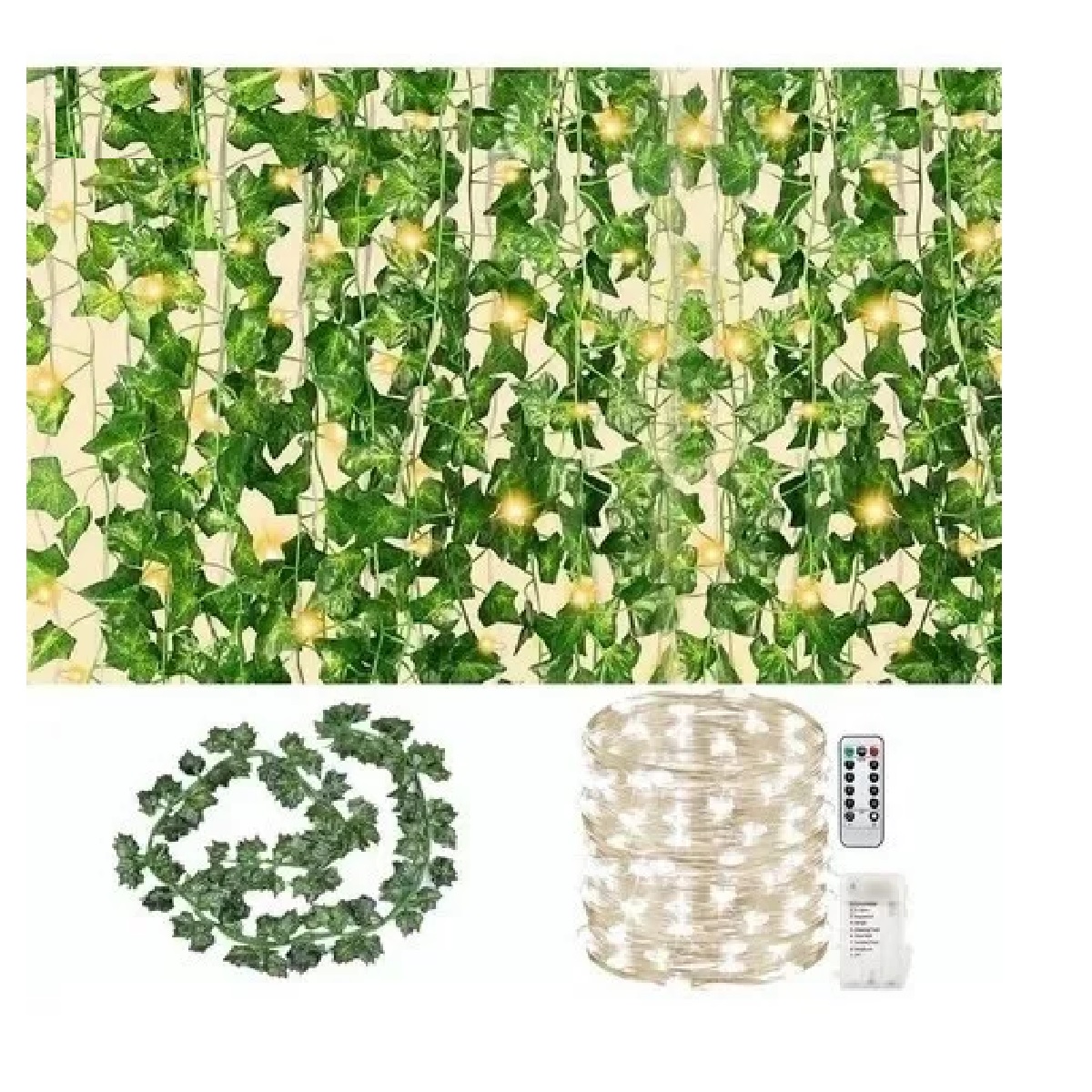 Enredadera De Hiedra Falsa Luces Led