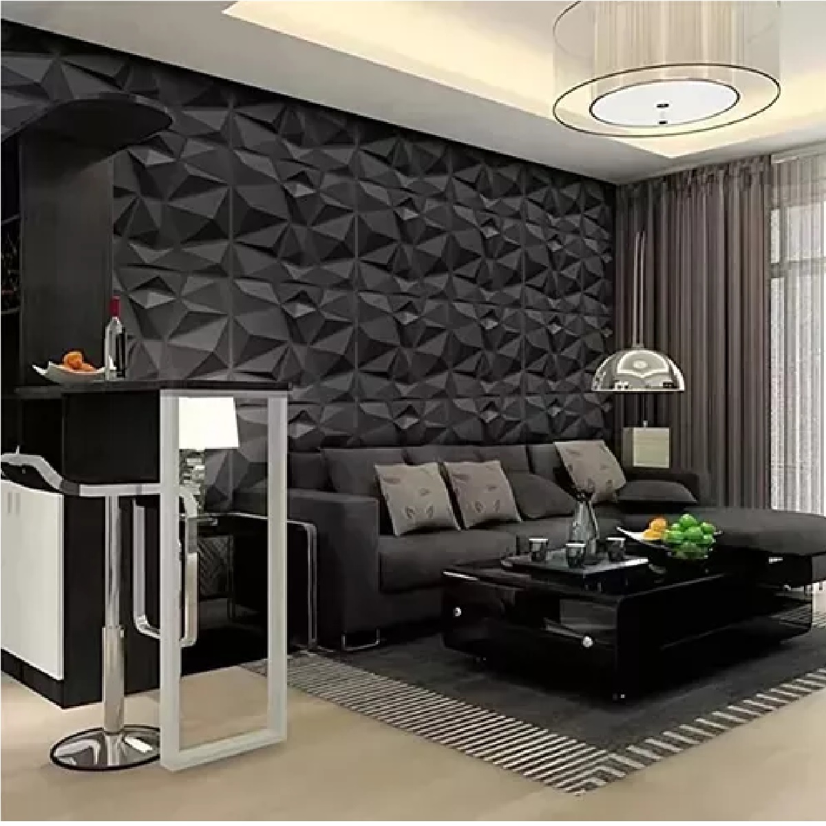 Set 40pc Panel 3d Decoración Pvc Pared Hogar Impermeable 50*50cm