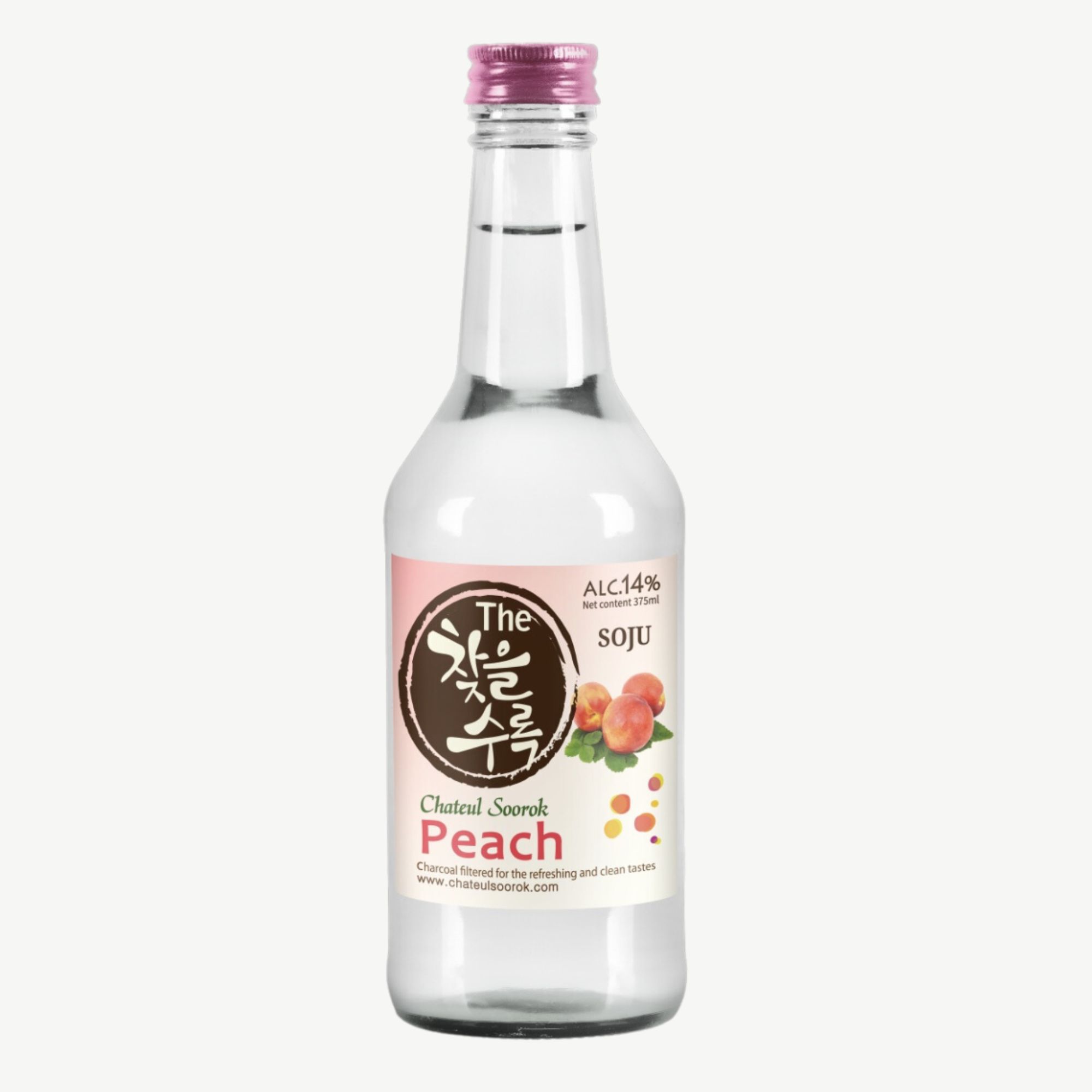 Bebida Coreana Licor Chateulsurok Sabor Durazno 20 pzs