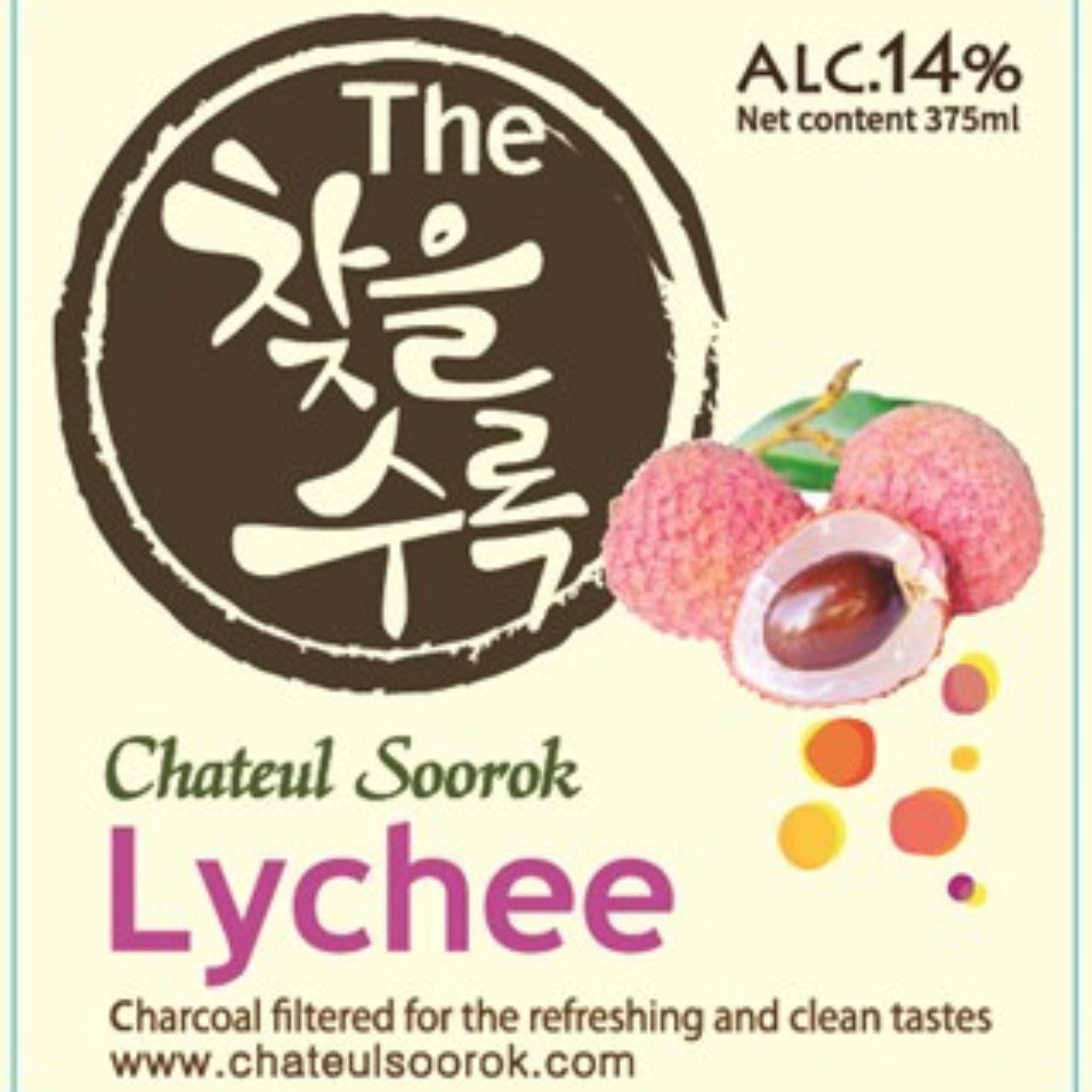 Bebida Coreana Licor Chateulsurok Sabor Lichee 20 pzs