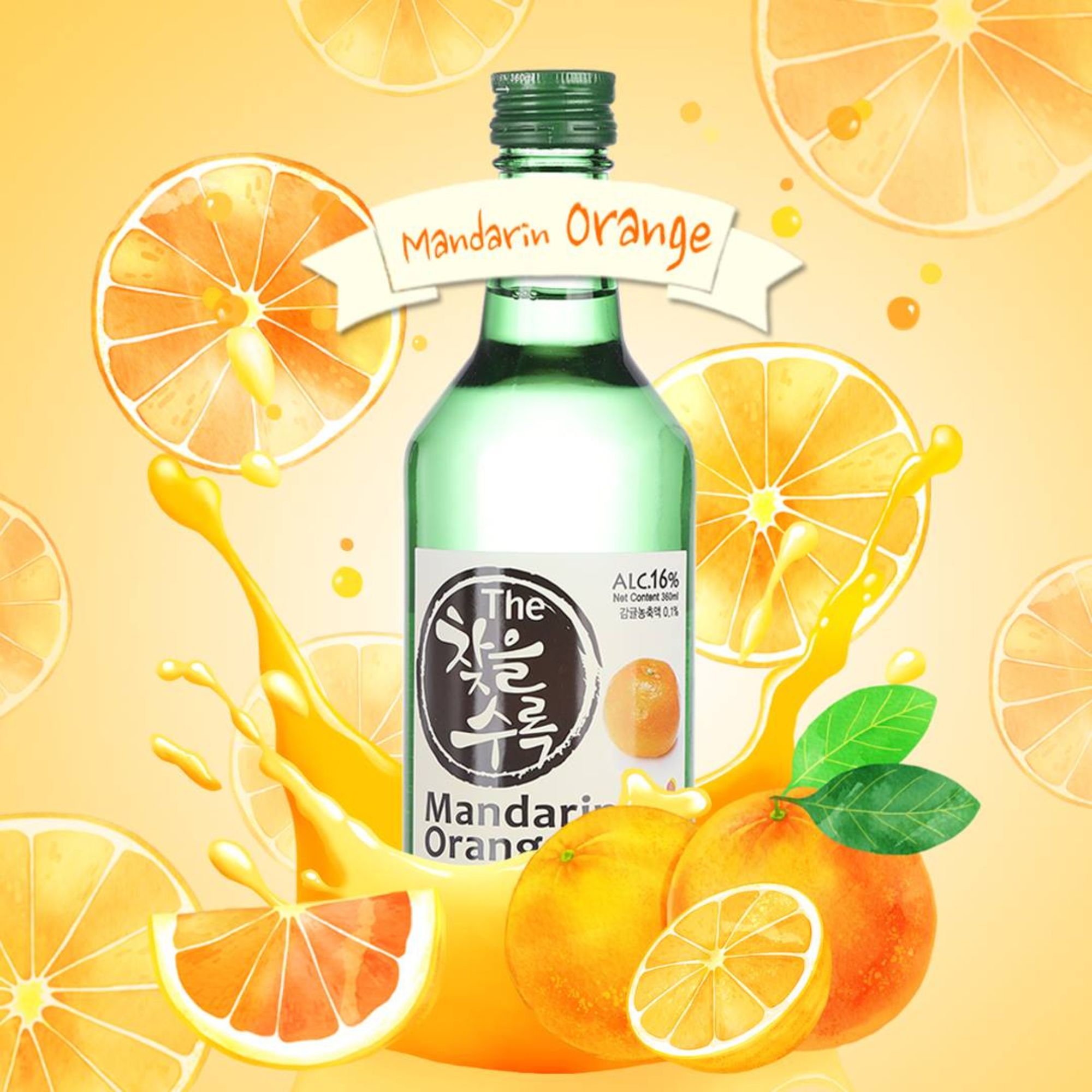 Bebida Coreana Licor Chateulsurok Sabor Mandarina 4 pzs