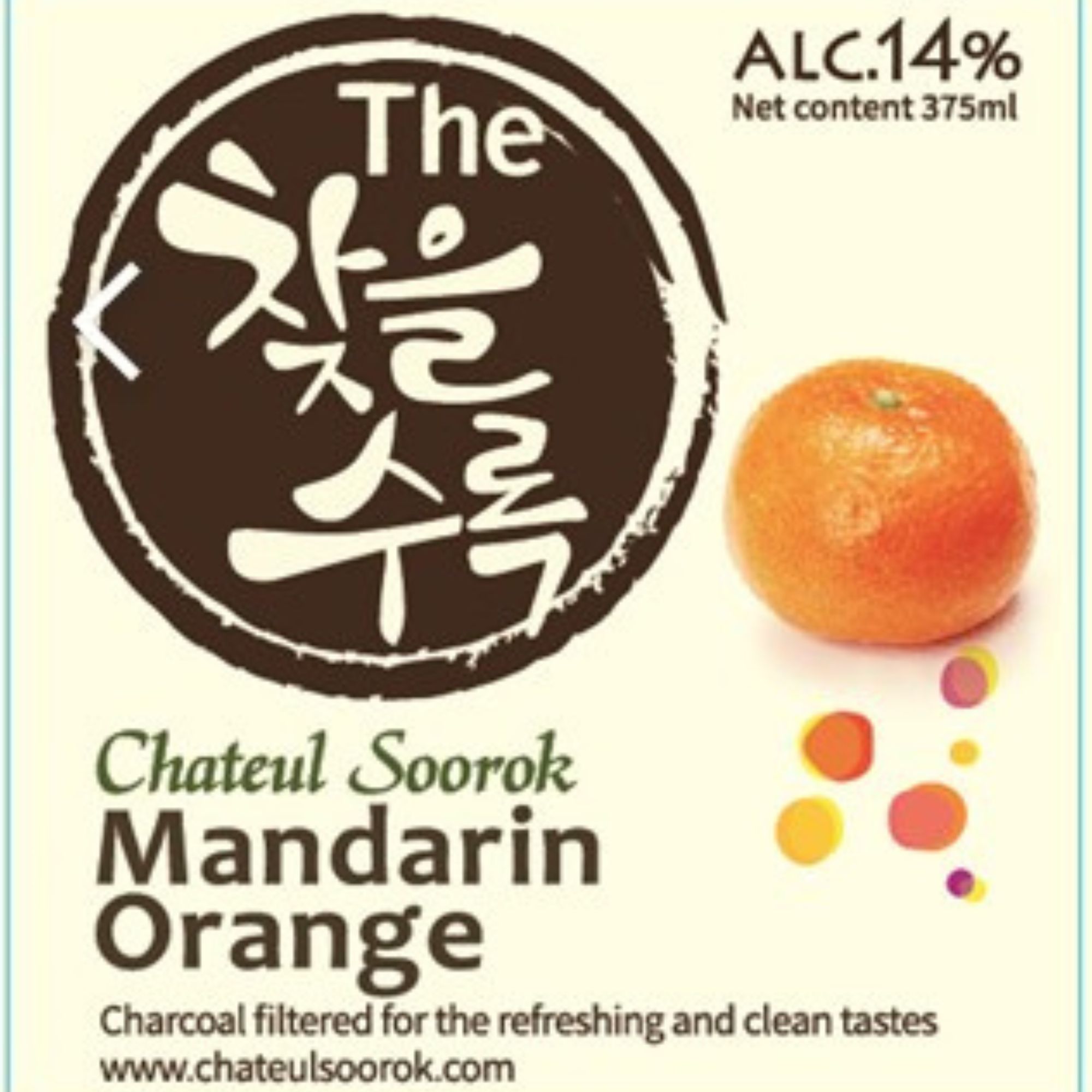 Bebida Coreana Licor Chateulsurok Sabor Mandarina 8 pzs