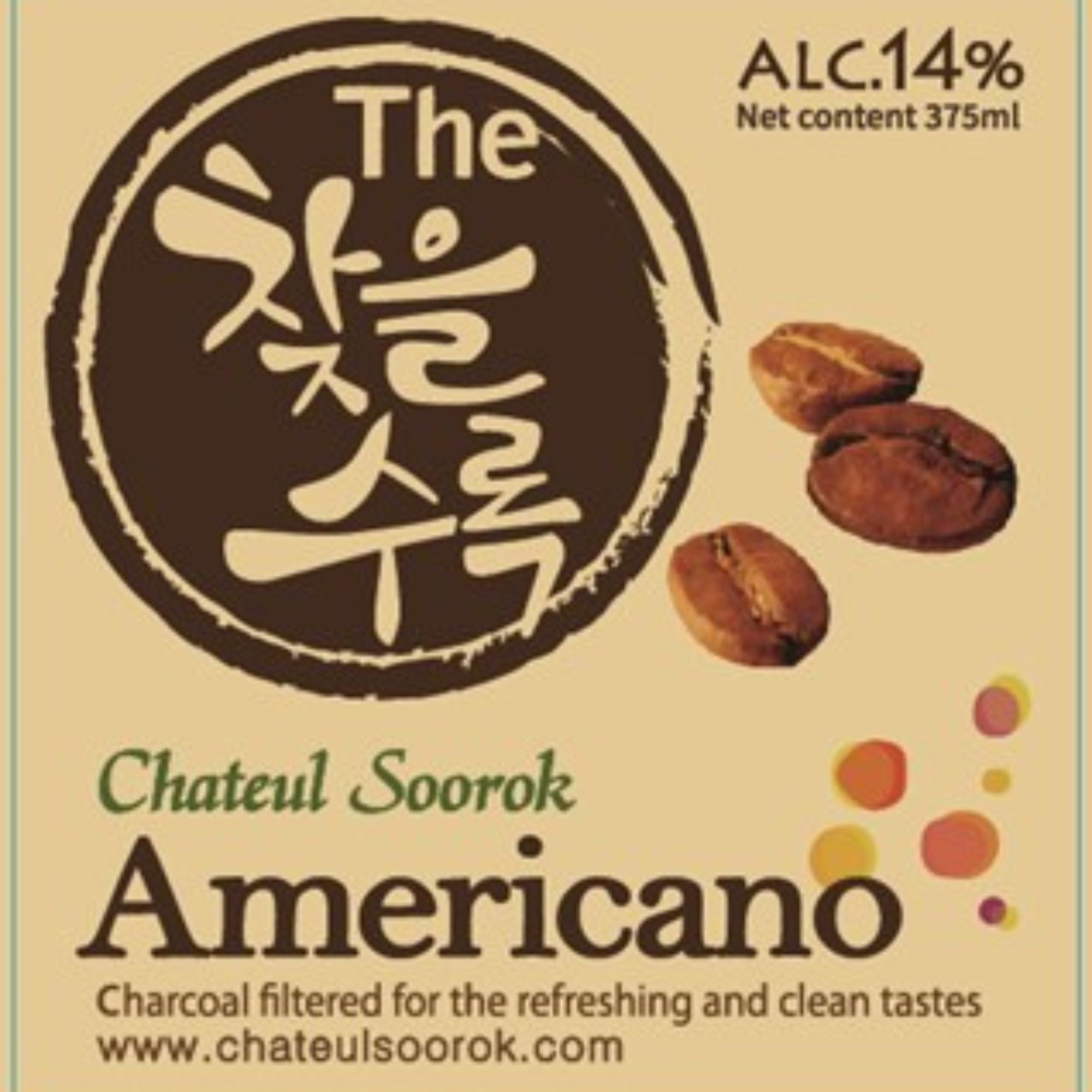 Bebida Coreana Licor Chateulsurok Sabor Americano 8 pzs