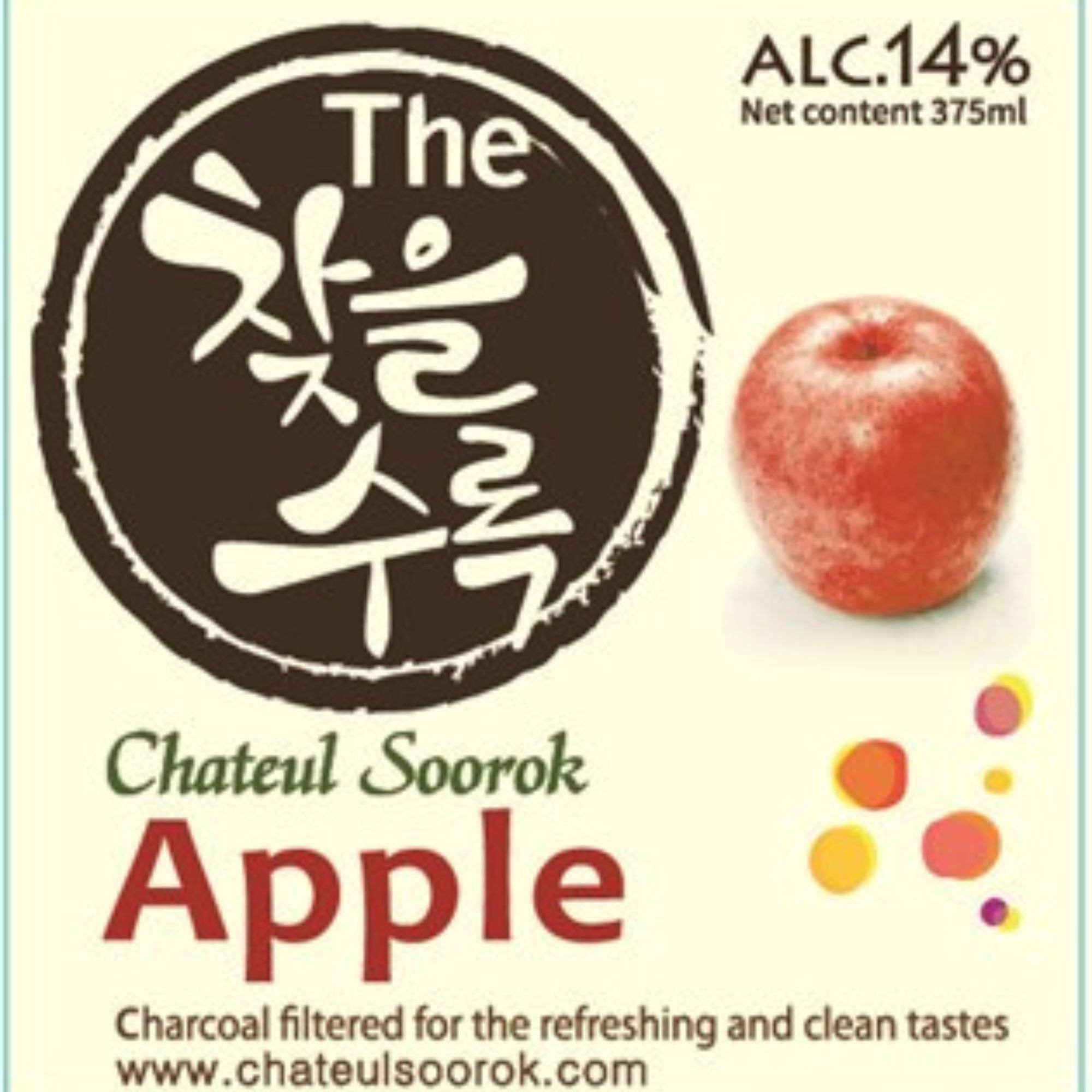 Bebida Coreana Licor Chateulsurok Sabor Manzana 8 pzs