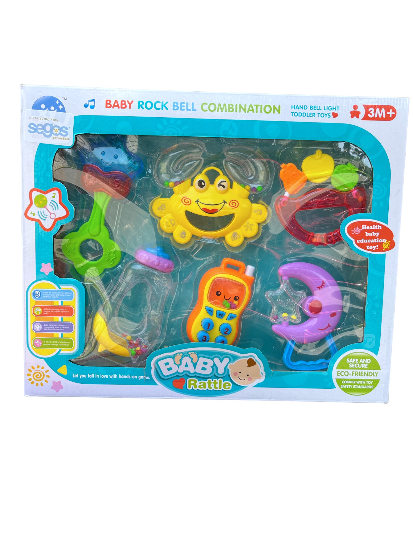 Set De Sonajas Sonajero Y Mordedera Juguete Para Bebé 6 Piezas.