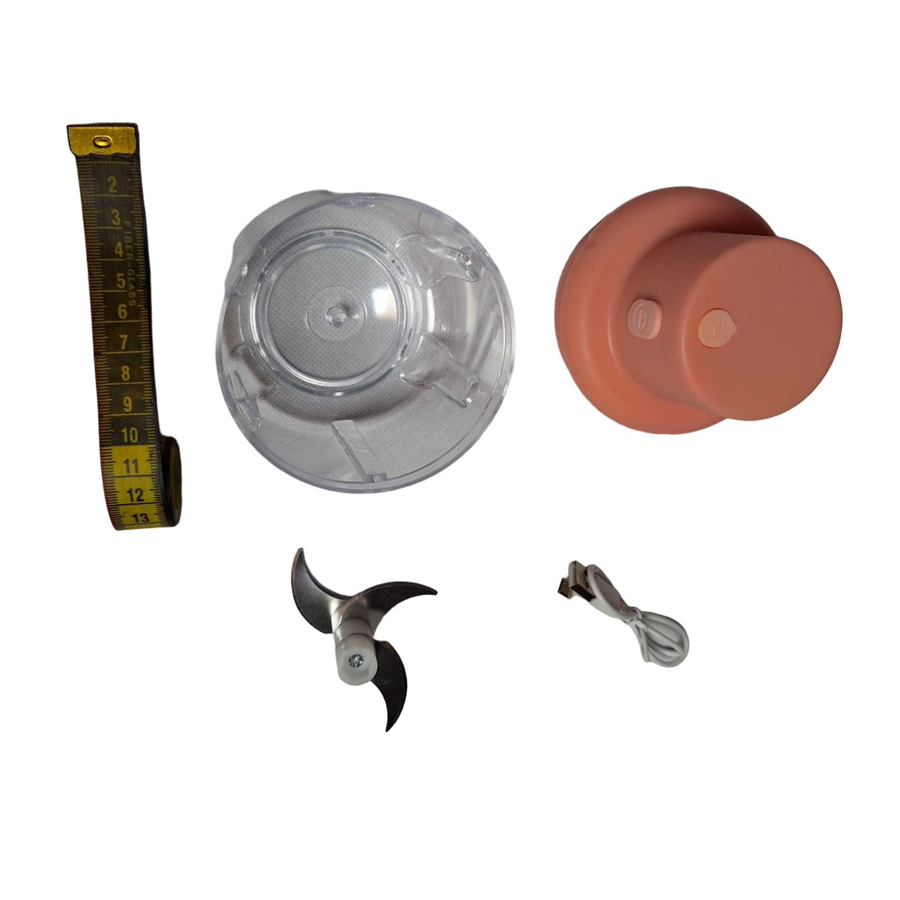 Picador Eléctrico De Frutas Verduras Carnes Mini Procesador Color Rosa