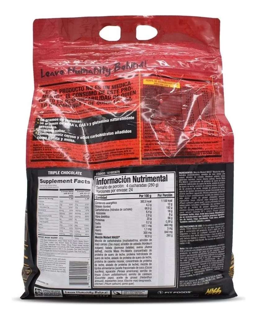 PROTEINA Mutant Mass  sabor Vainilla