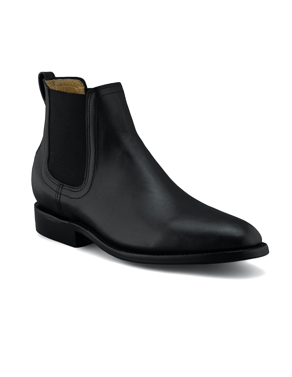 Botin Goodyear Welt Chelsea Dasalo En Piel Vacuno Negro Para Caballero