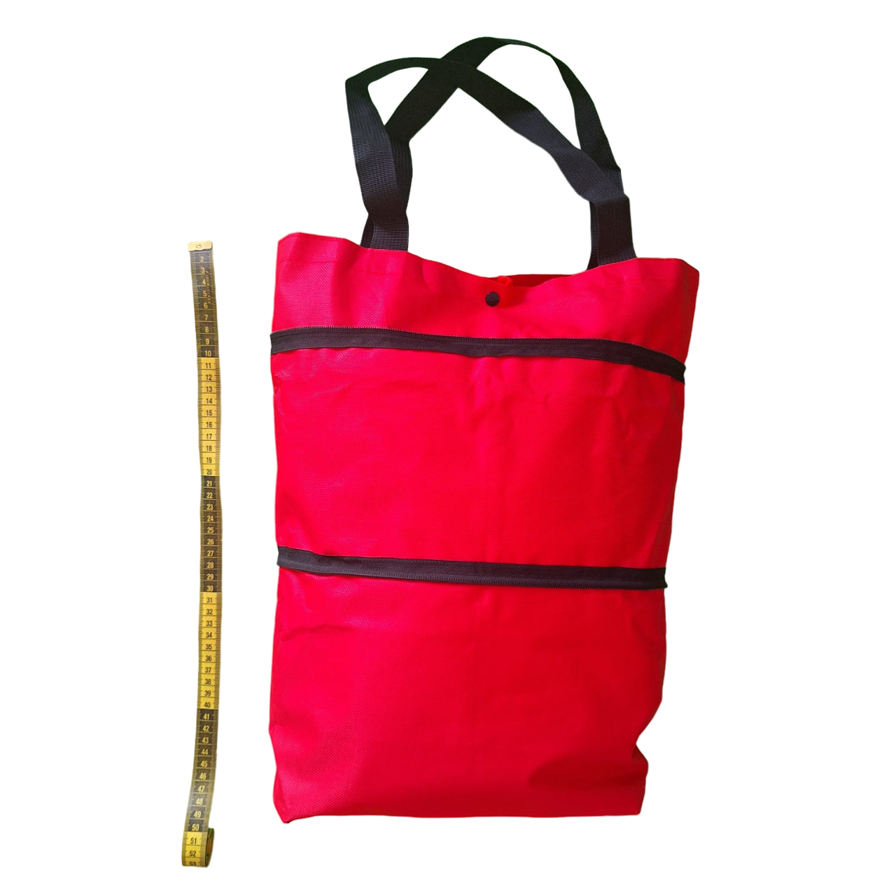 Bolsa Con Ruedas Para Compras Carrito Plegable Portátil Color Rojo