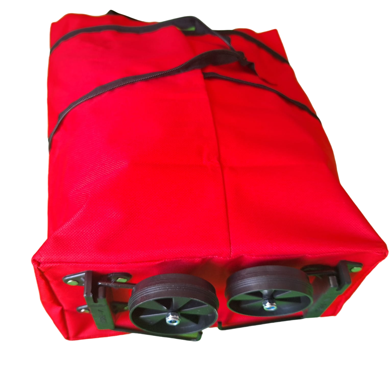 Bolsa Con Ruedas Para Compras Carrito Plegable Portátil Color Rojo