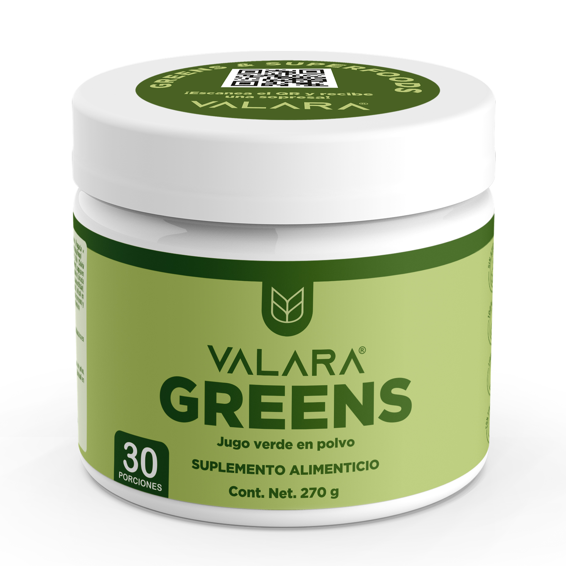 Valara Greens Jugo Verde En Polvo Sabor Original 270gr