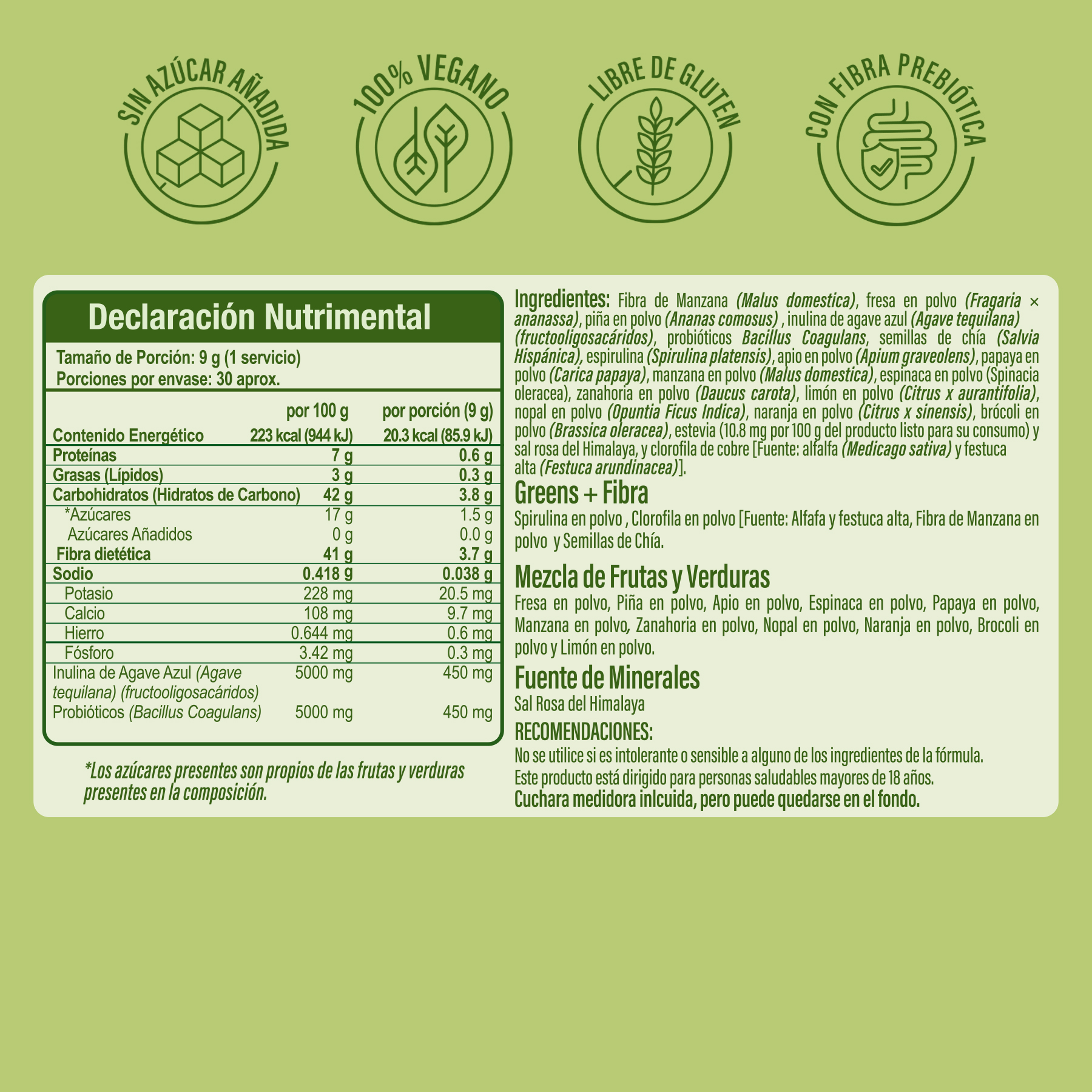 Valara Greens Jugo Verde En Polvo Sabor Original 270gr