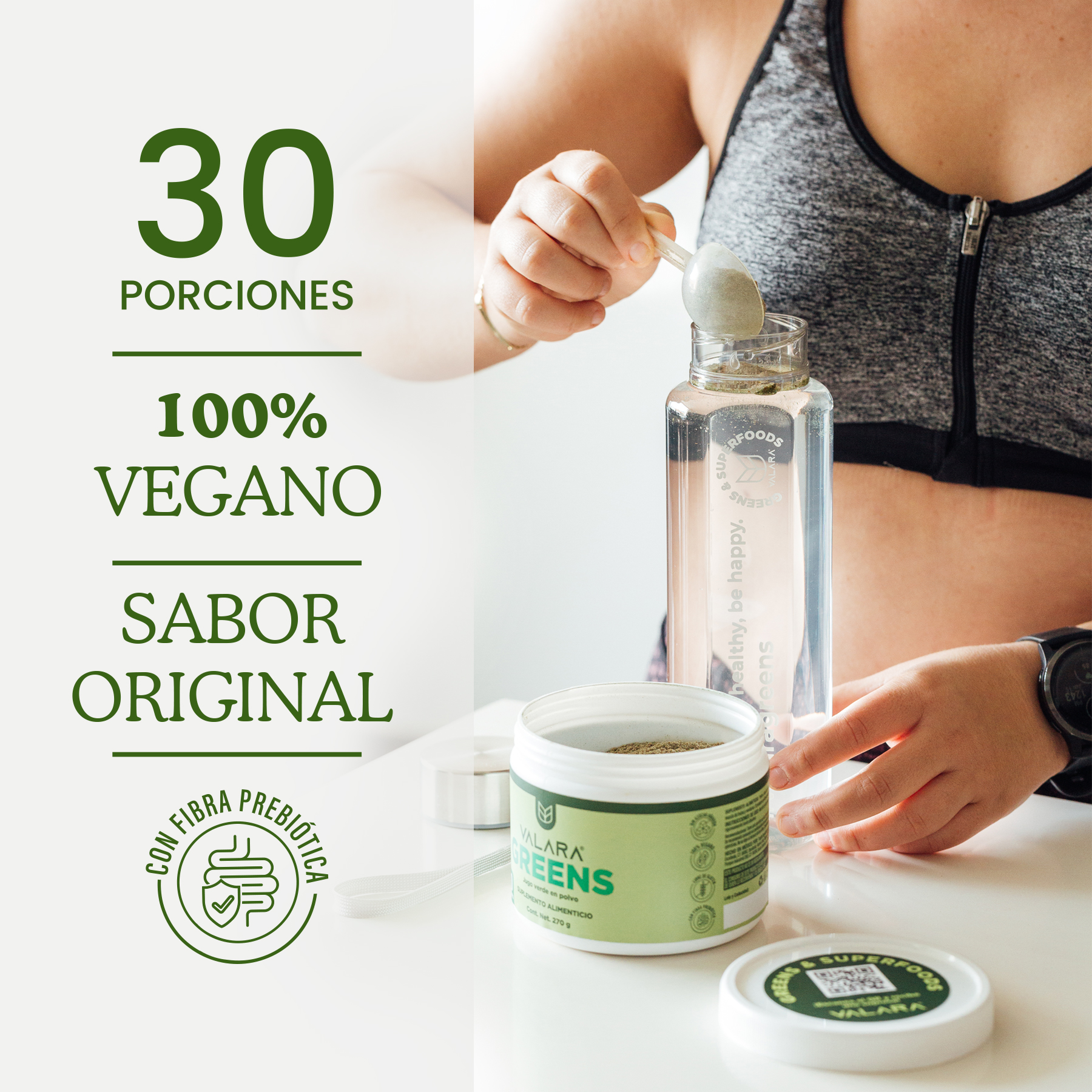 Valara Greens Jugo Verde En Polvo Sabor Original 270gr