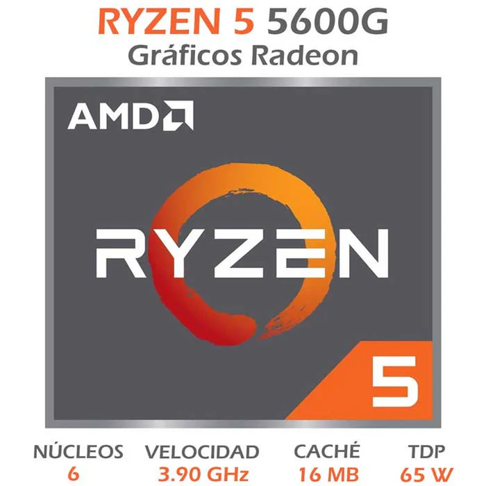 PROCESADOR AMD RYZEN 5 5600G 4.4 GHZ SOCKET AM4