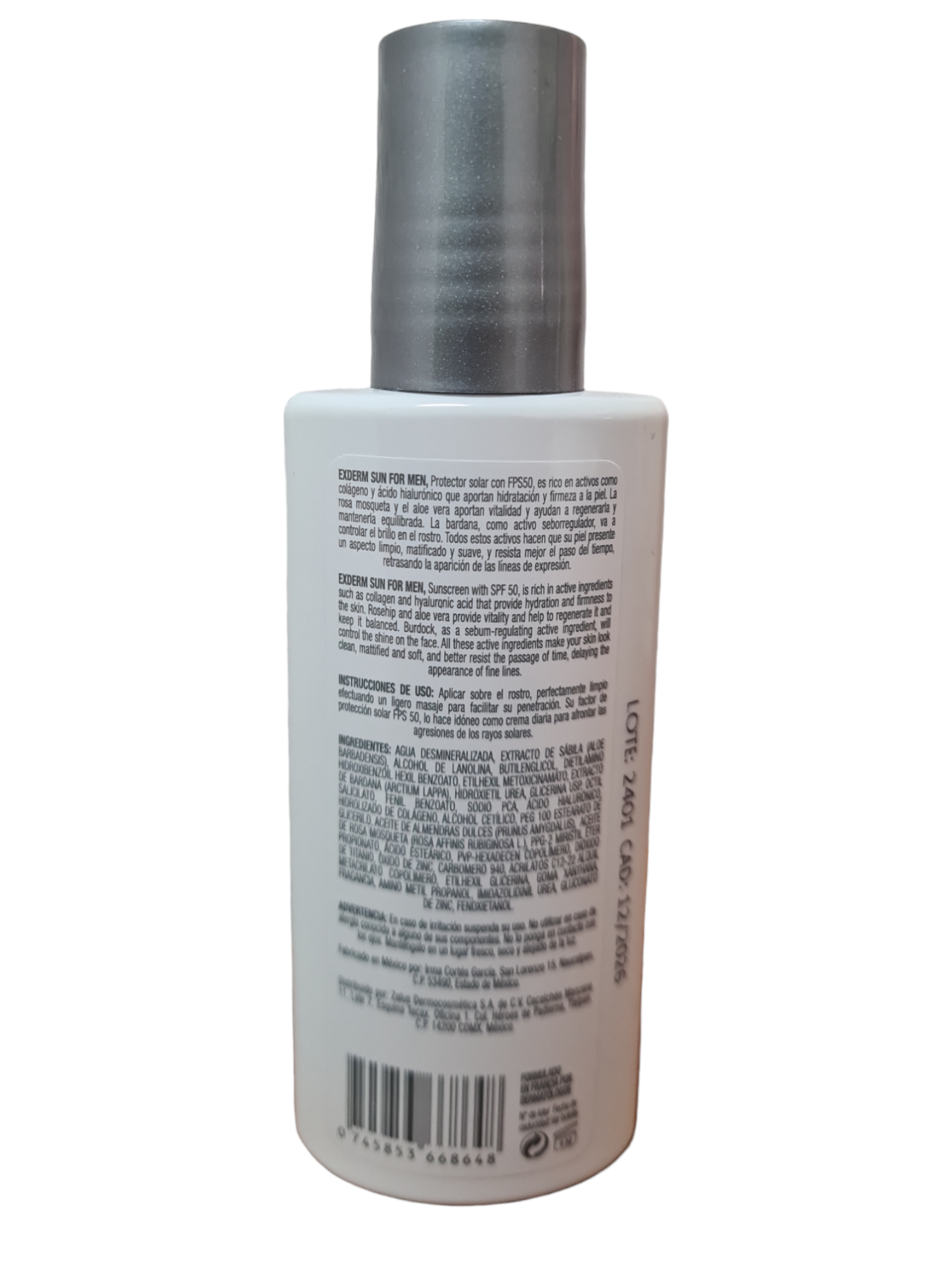 Protector Solar Fps 50 Para Hombre Exderm Sun For Men