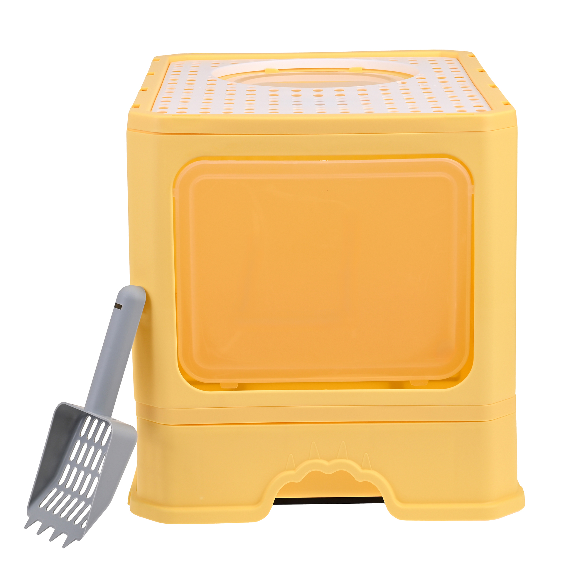 Arenero Para Gato, Caja, Bandeja Sanitaria Extraíble, Tamaño Grande Cerrado, Doble Entrada, Incluye Pala y Filtro, Excelente Material Resistente. MOD: AL002