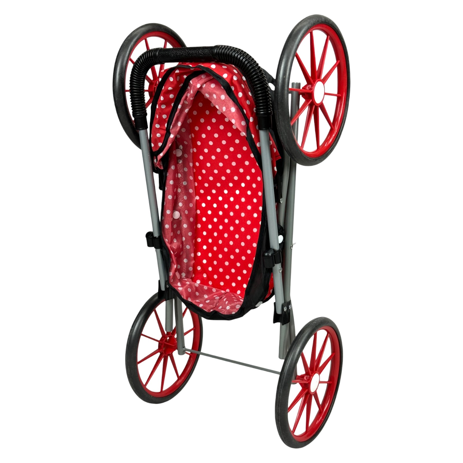 Carriola para Muñecas de Juguete Niñas,Pañalera,Toldo,Plegable - Rojo.