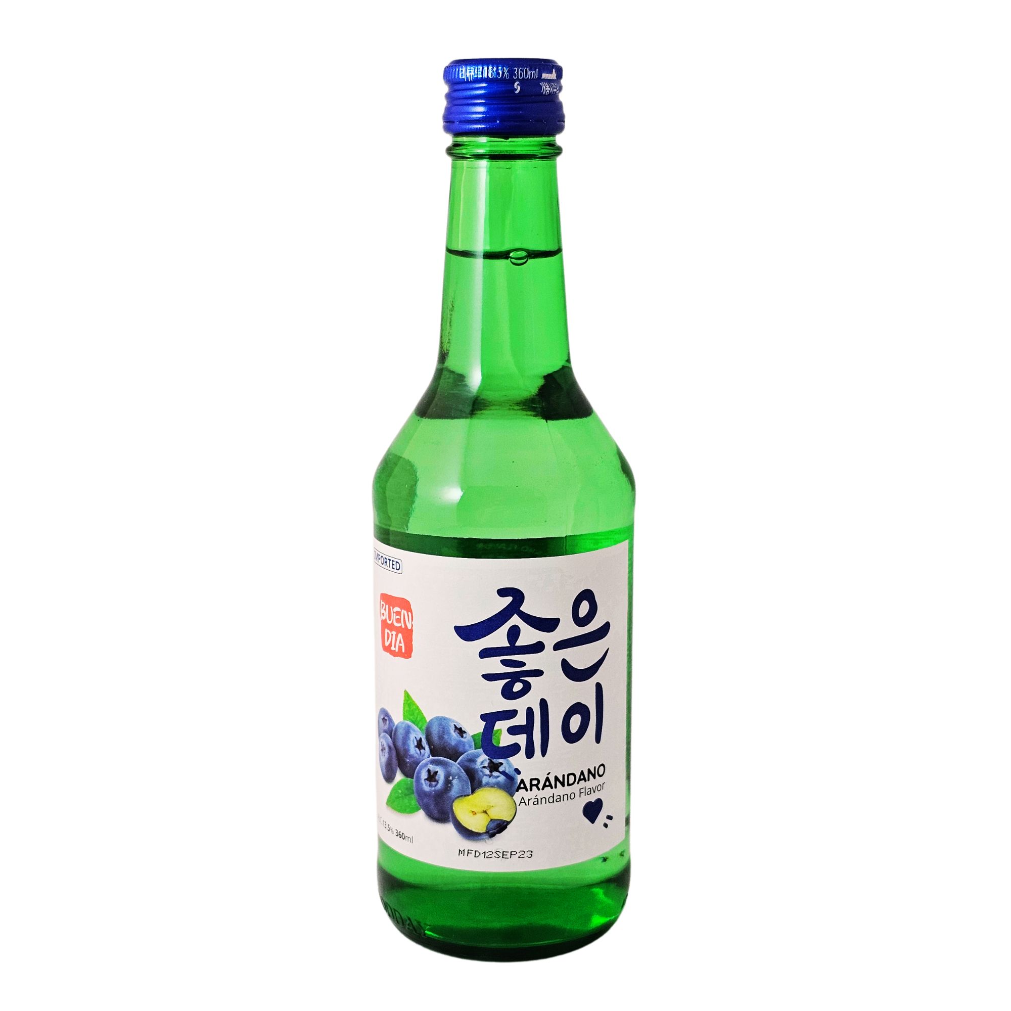 Bebida Coreana Licor Buen Día Sojo Sabor Arándano 20 pzs