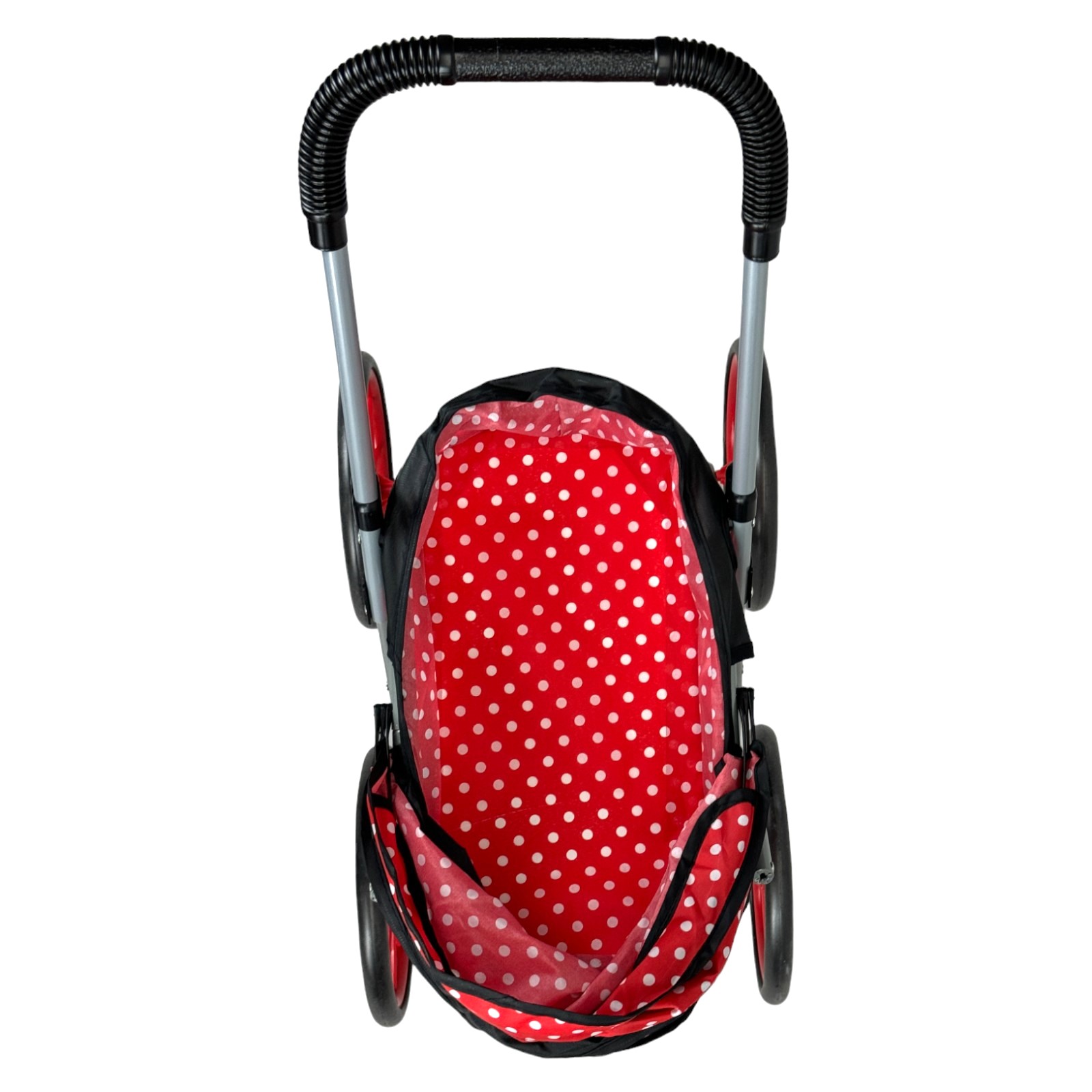 Carriola para Muñecas de Juguete Niñas,Pañalera,Toldo,Plegable - Rojo.