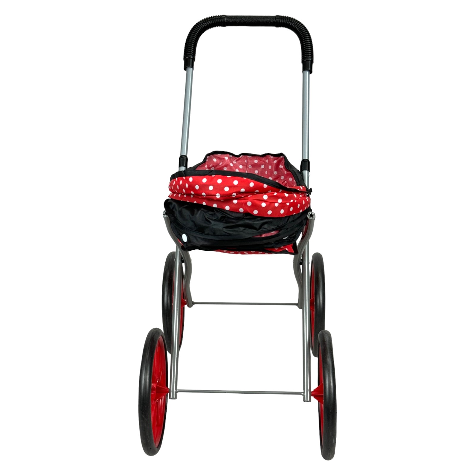 Carriola para Muñecas de Juguete Niñas,Pañalera,Toldo,Plegable - Rojo.