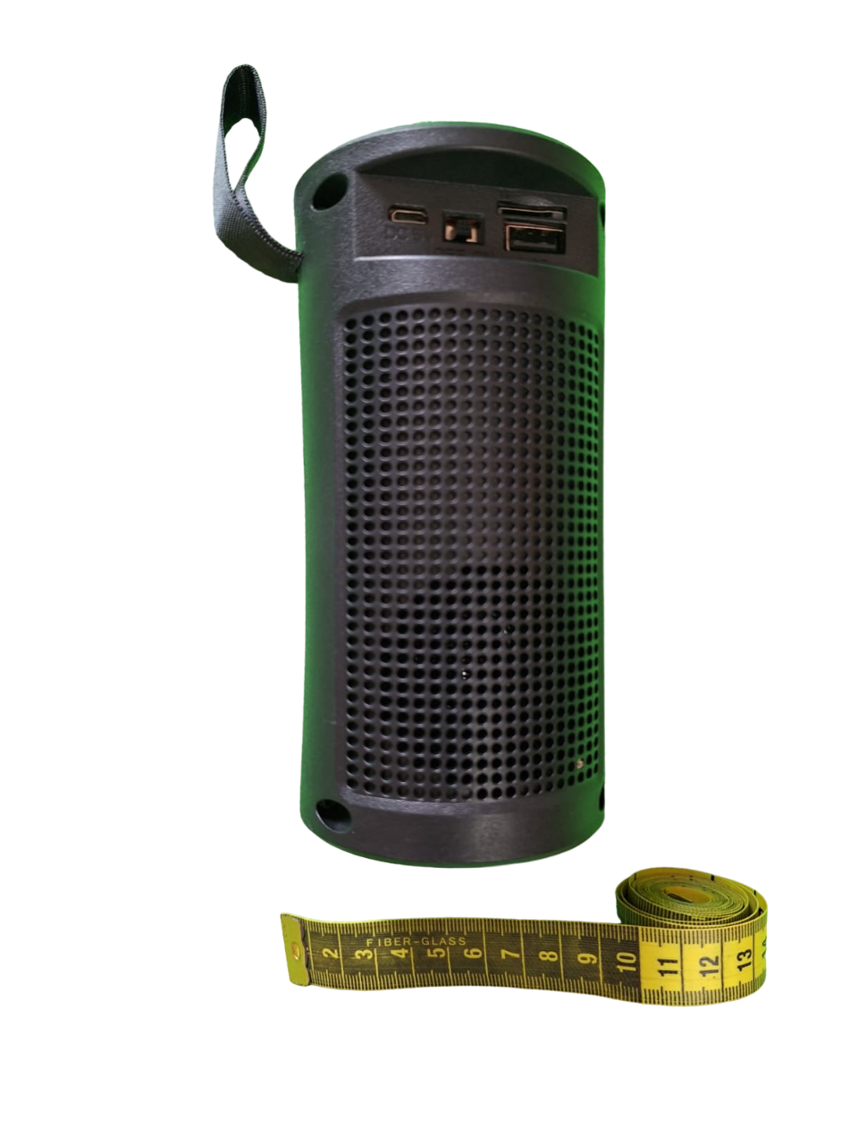 Bocina Bluetooth Color Negro Con Luces Portátil Fm Usb Tws Uso 1a2 Horas 