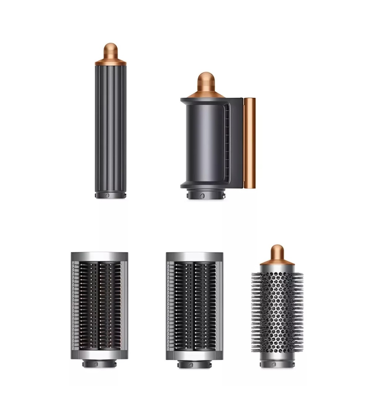 Multiestilizador Dyson Airwrap Completo Largo, Modelo: 400714-01 Color Niquel/Cobre .