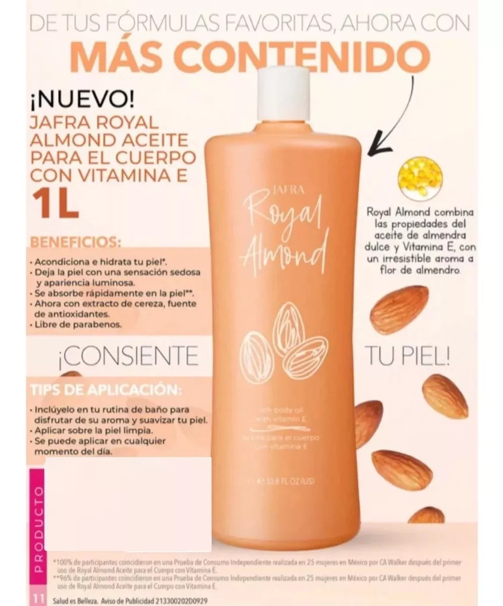 Aceite Para El Cuerpo Jafra Royal Almond 1 Litro