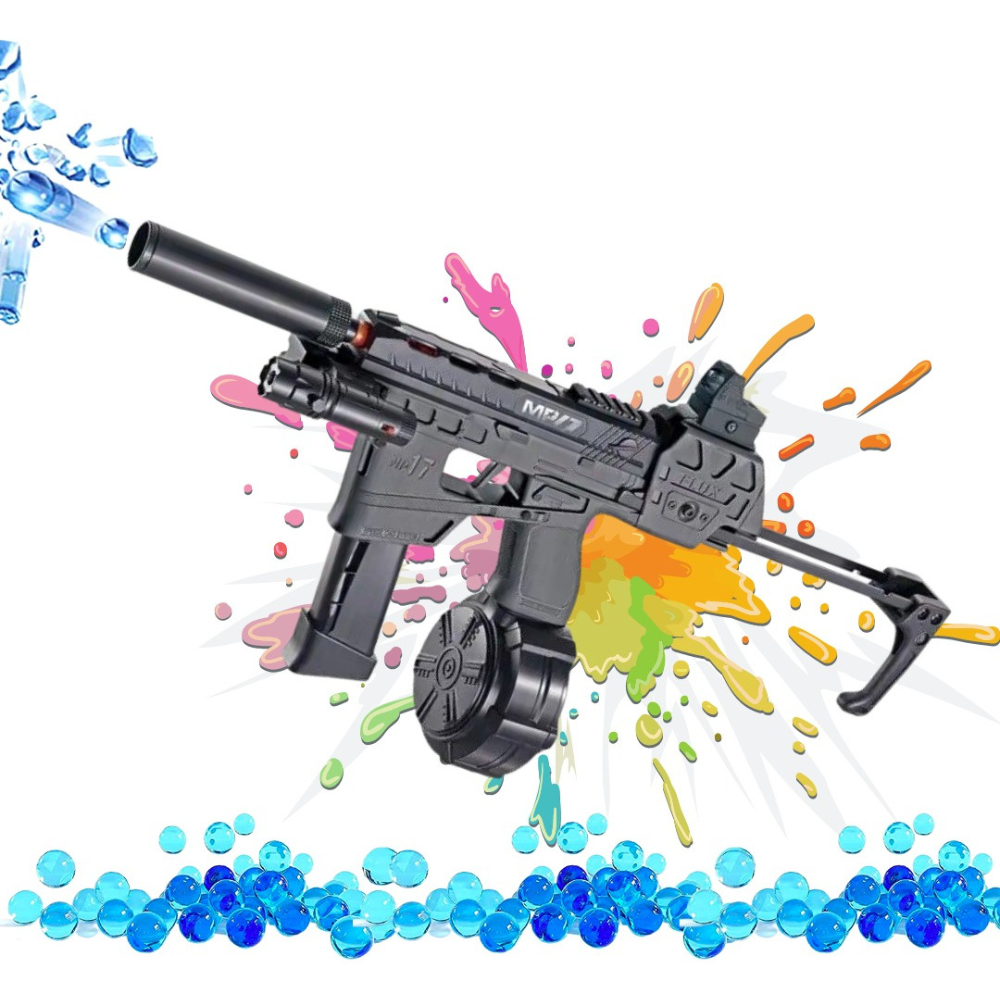 Lanzador de Juguete Automática de Hidrogel M.P.17, Lanzador Eléctrico para Exteriores, Gel Blaster, Juego de Equipo Disparo de Proyectiles de Hidrogel, Batería Recargable.