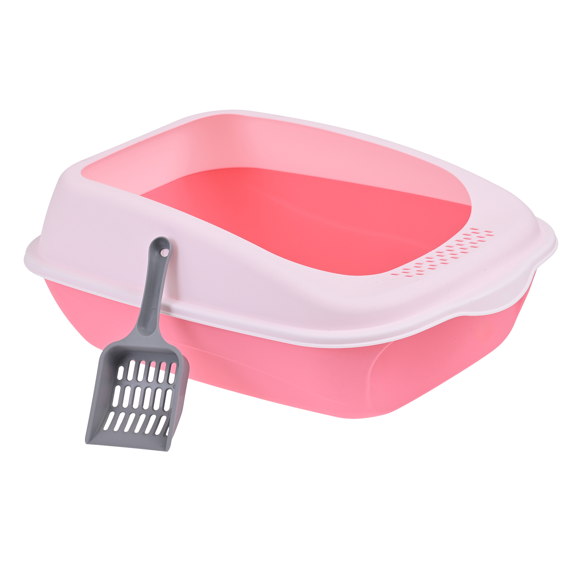 Arenero Para Gato Grande con Bandeja Sanitaria, Abierto, Plegable, Fácil Armado, Materiales De Calidad, Diferentes Colores mod.AL003