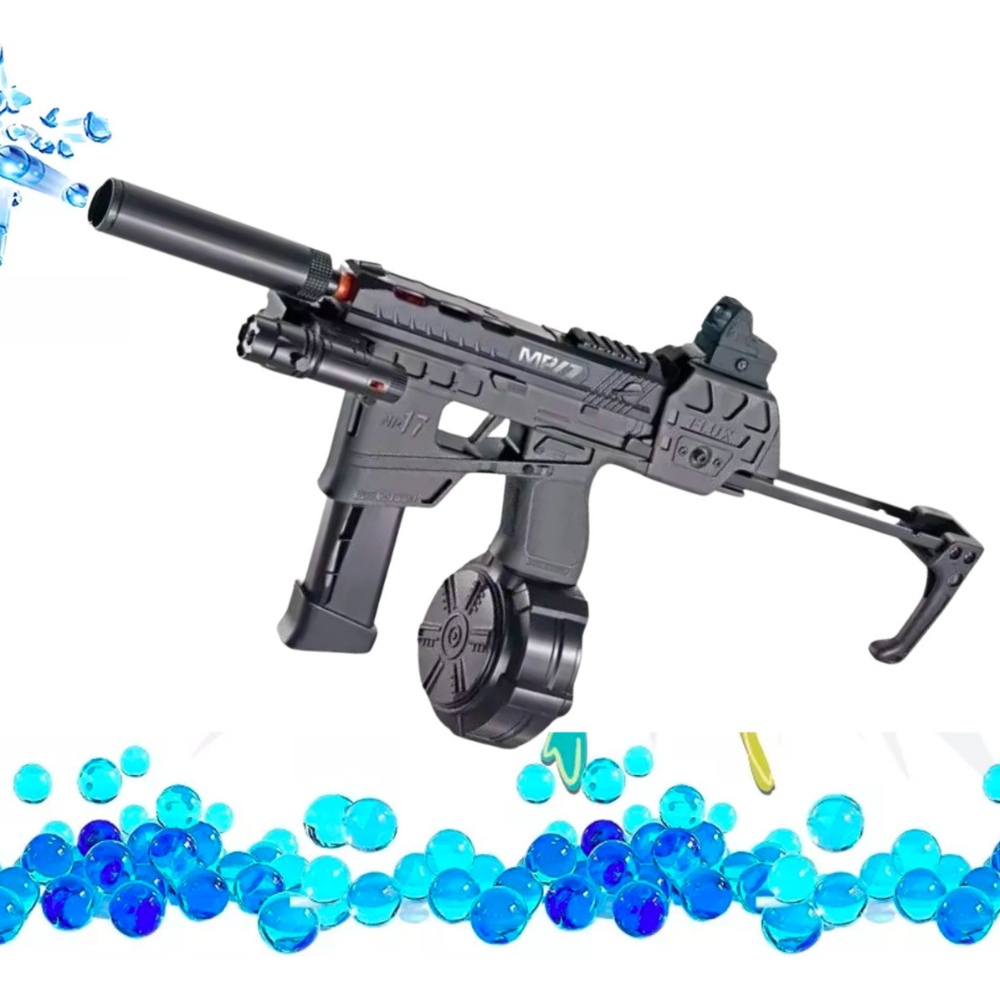 Lanzador de Juguete Automática de Hidrogel M.P.17, Lanzador Eléctrico para Exteriores, Gel Blaster, Juego de Equipo Disparo de Proyectiles de Hidrogel, Batería Recargable.
