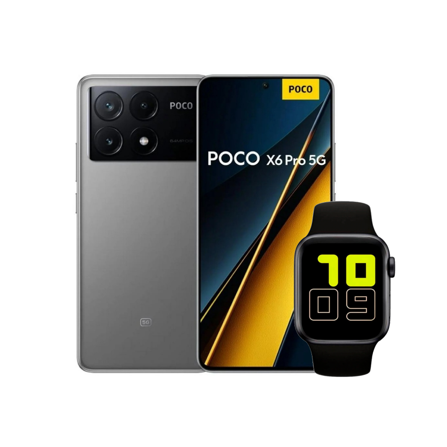 POCO X6 Pro (5G) Gris 8/256GB +Smartwatch T500