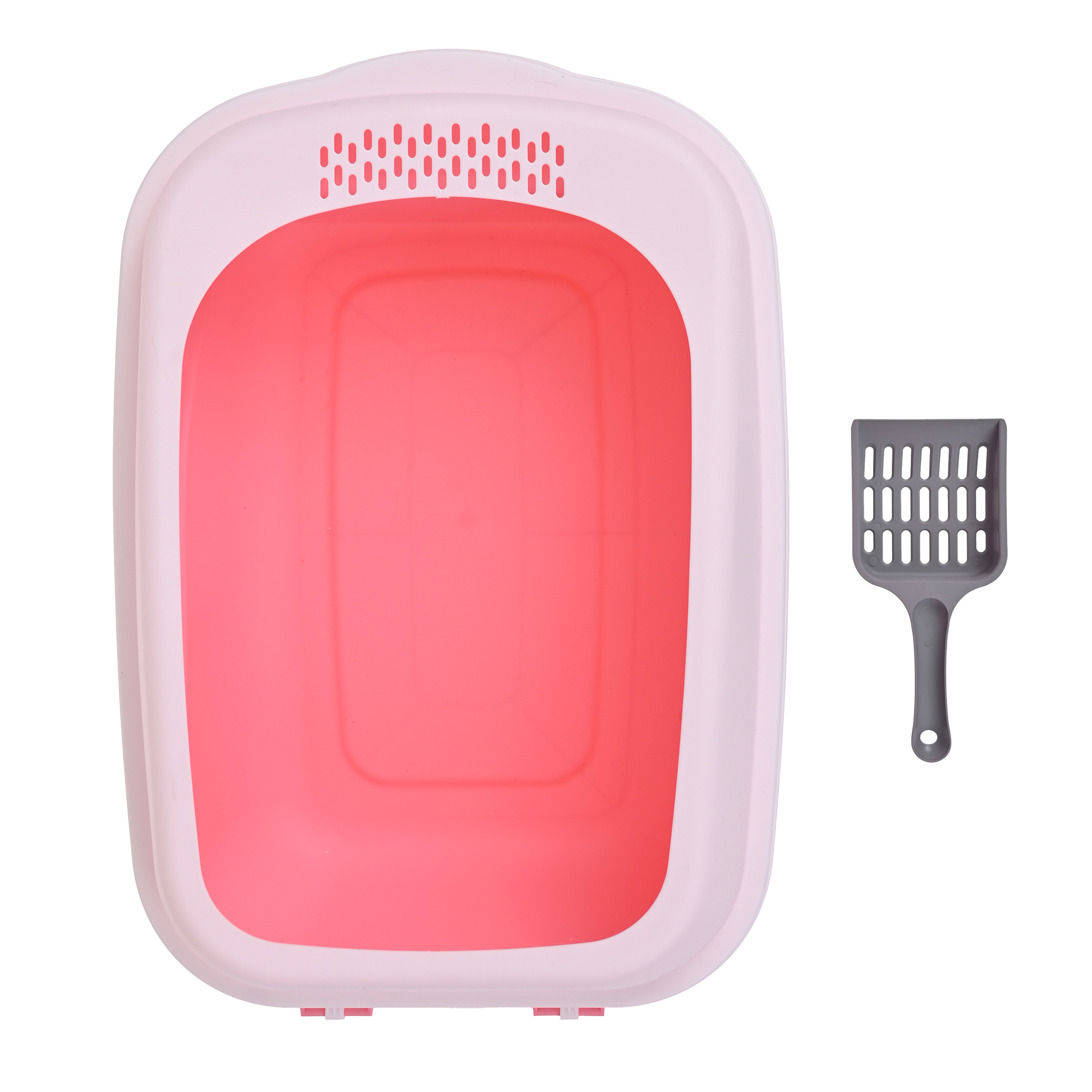 Arenero Para Gato Grande con Bandeja Sanitaria, Abierto, Plegable, Fácil Armado, Materiales De Calidad, Diferentes Colores mod.AL003