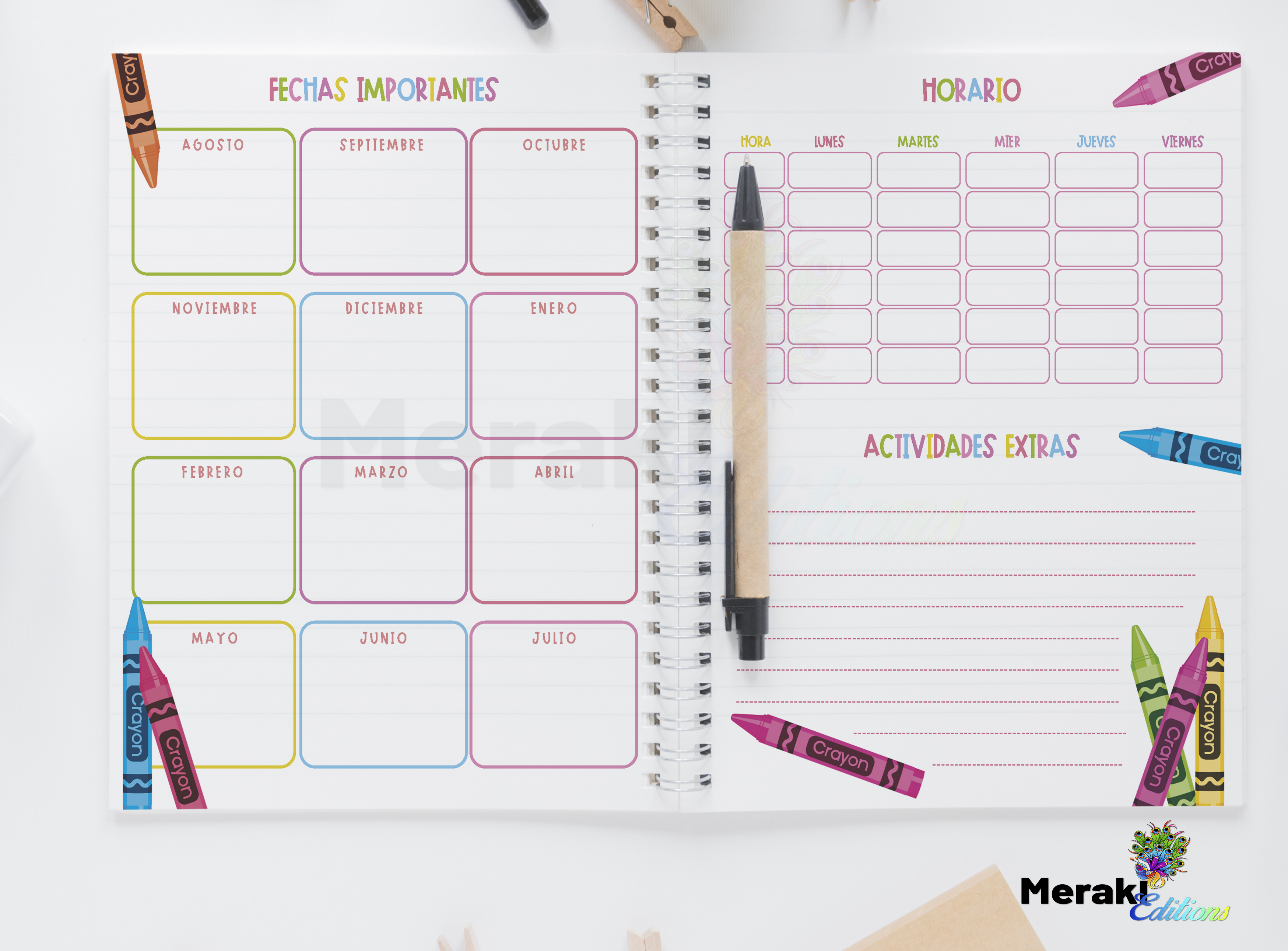 Agenda Docente 24-25 Escolar Crayola 01