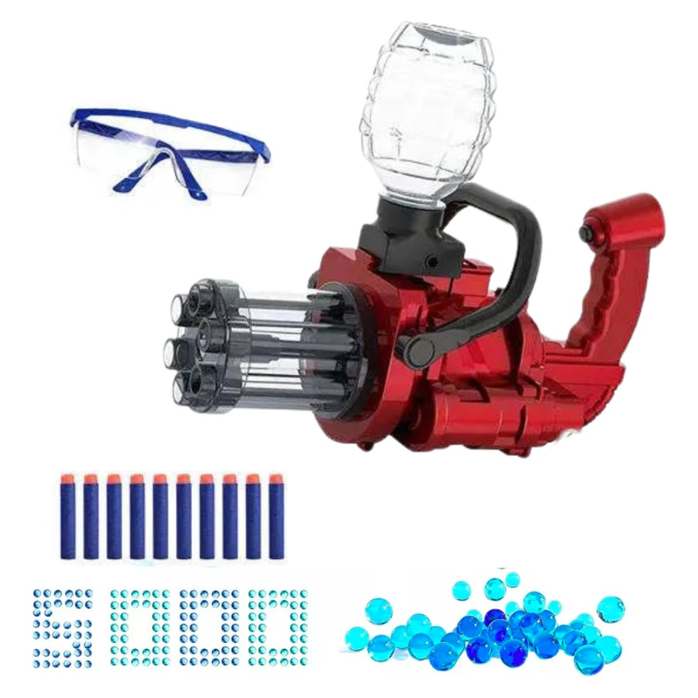 Ametralladora Electrica Torreta Pesada Hidrogel Gel Blaster,Lanzador para exteriores,Gel Blaster, Juego de Equipo Disparo de Proyectiles de Hidrogel, Batería Recargable..