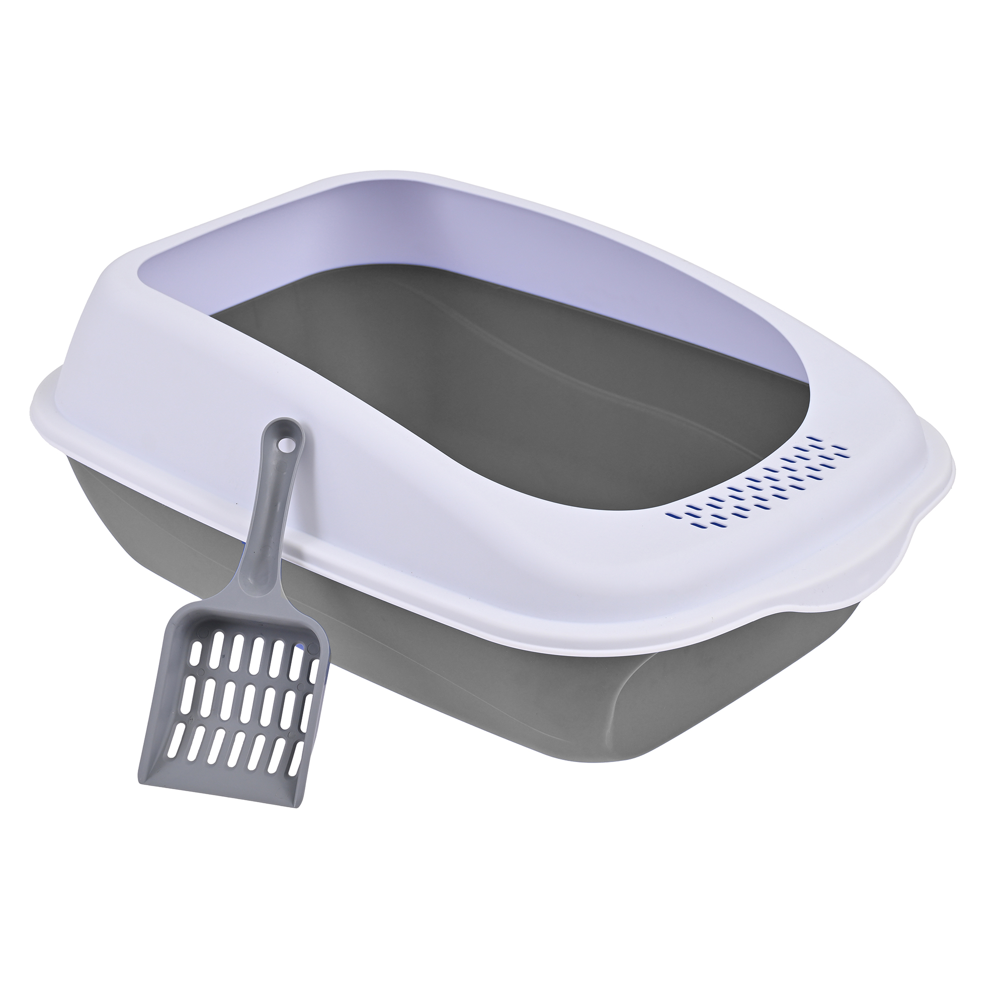 Arenero Para Gato Grande con Bandeja Sanitaria, Abierto, Plegable, Fácil Armado, Materiales De Calidad, Diferentes Colores mod.AL003