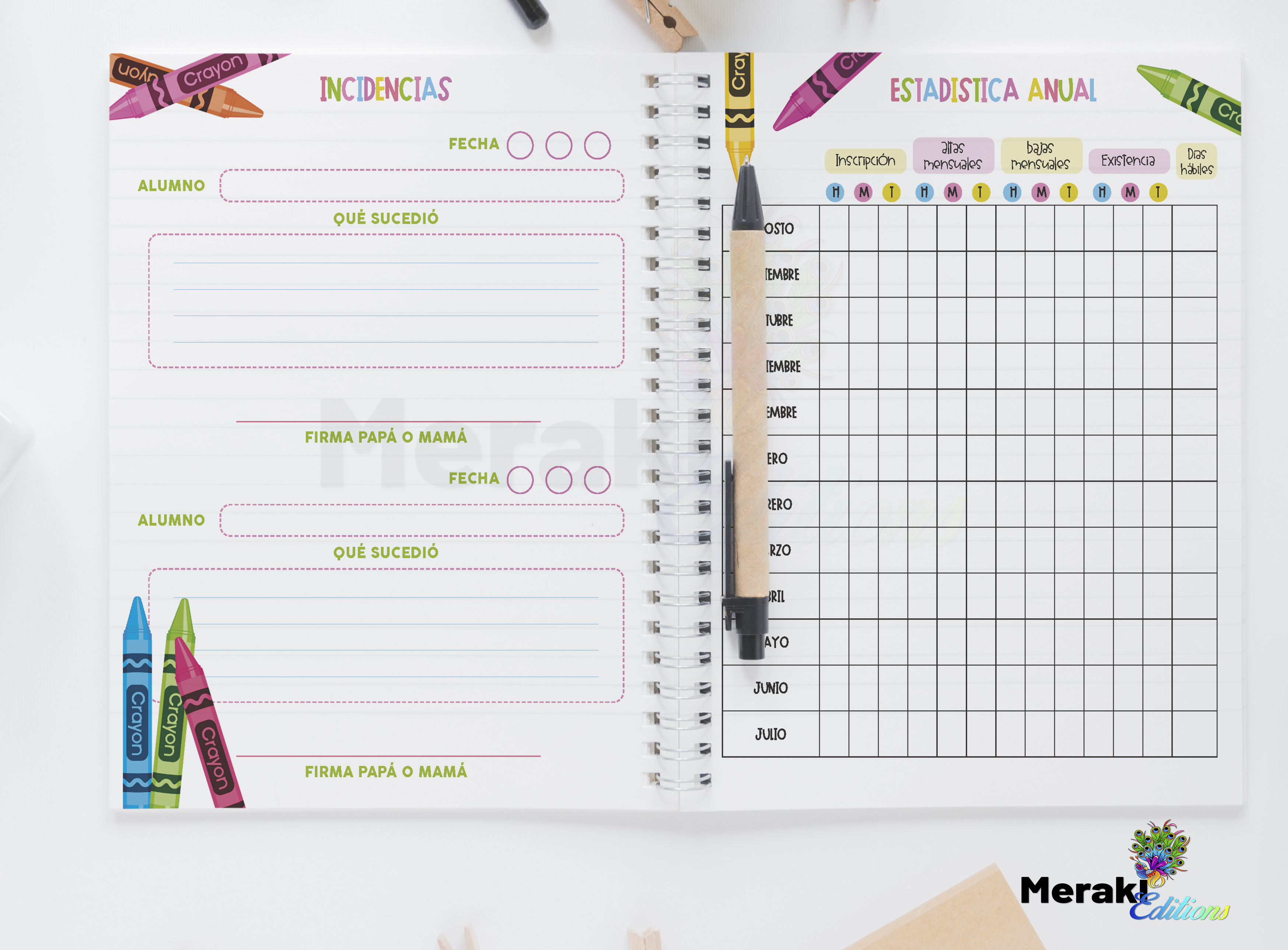 Agenda Docente 24-25 Escolar Crayola 01