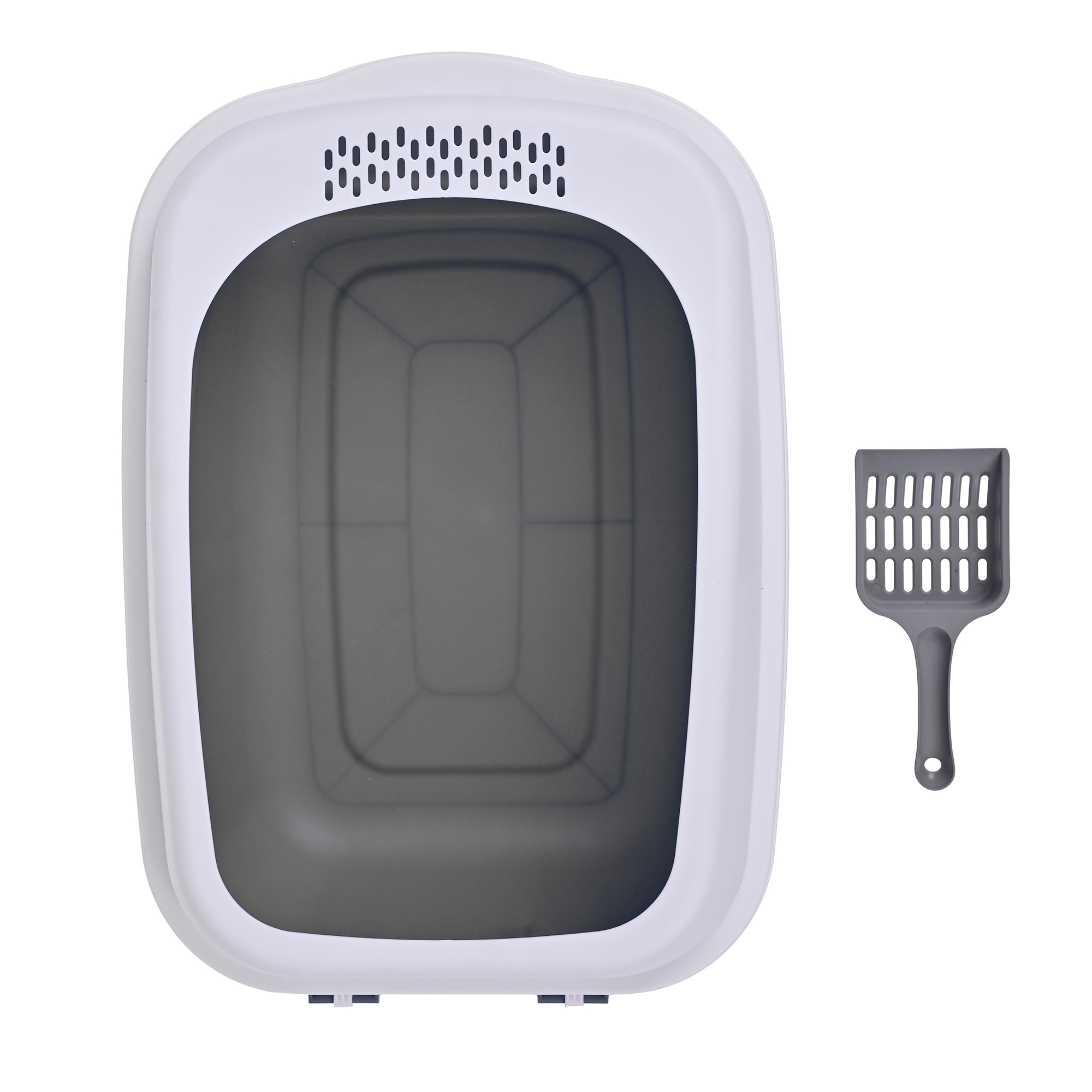 Arenero Para Gato Grande con Bandeja Sanitaria, Abierto, Plegable, Fácil Armado, Materiales De Calidad, Diferentes Colores mod.AL003