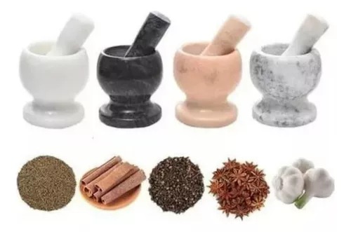 Mortero De Mármol Moledor Tritura Mezcla Para Hierbas Y Ajo .