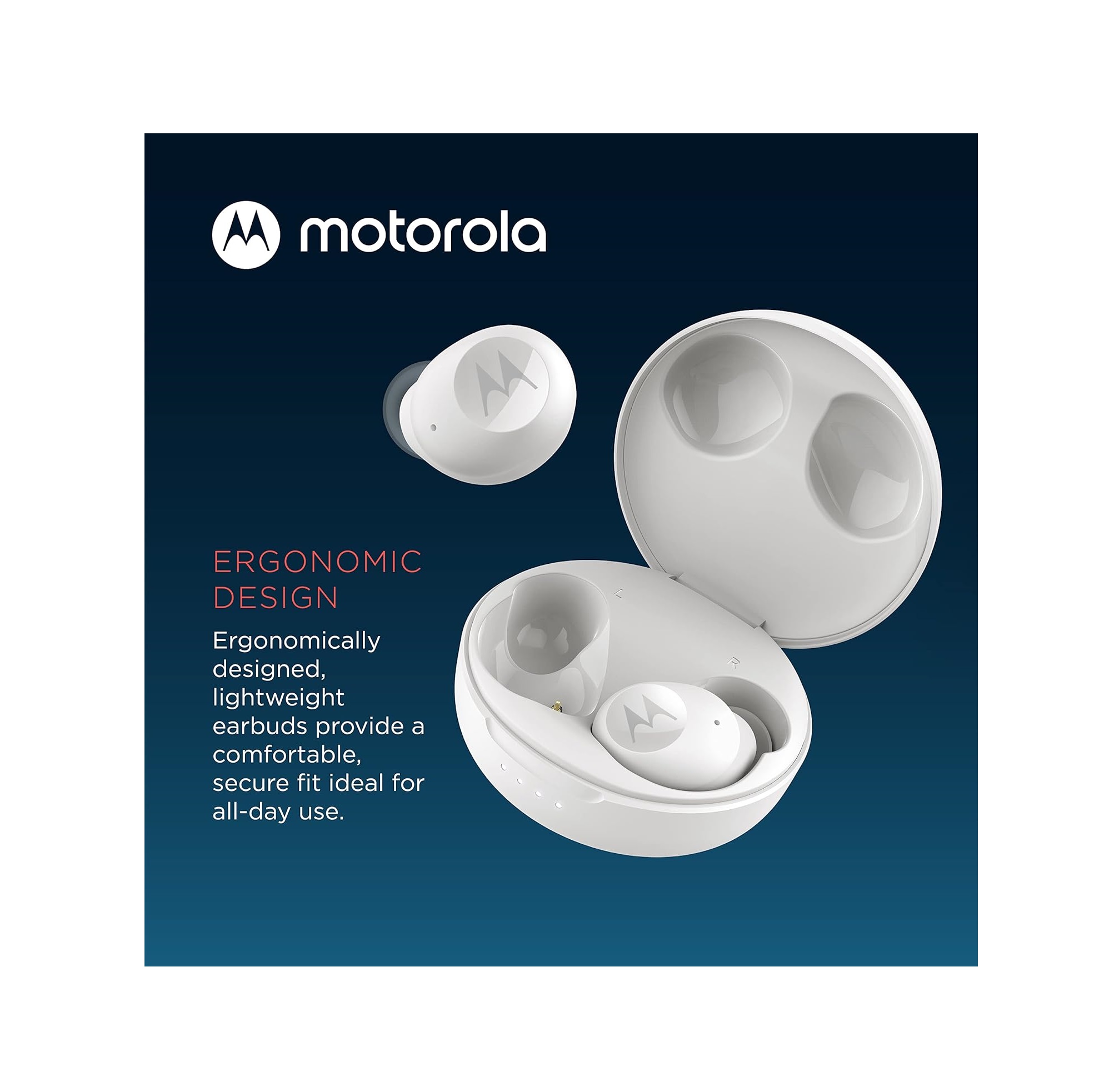 Audífonos Bluetooth Motorola Moto Buds 250 Color Blanco