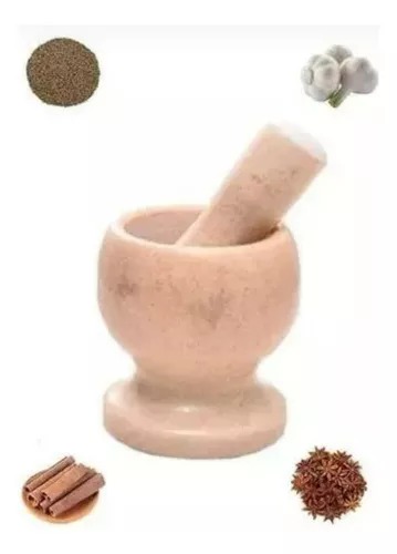 Mortero De Mármol Moledor Tritura Mezcla Para Hierbas Y Ajo .