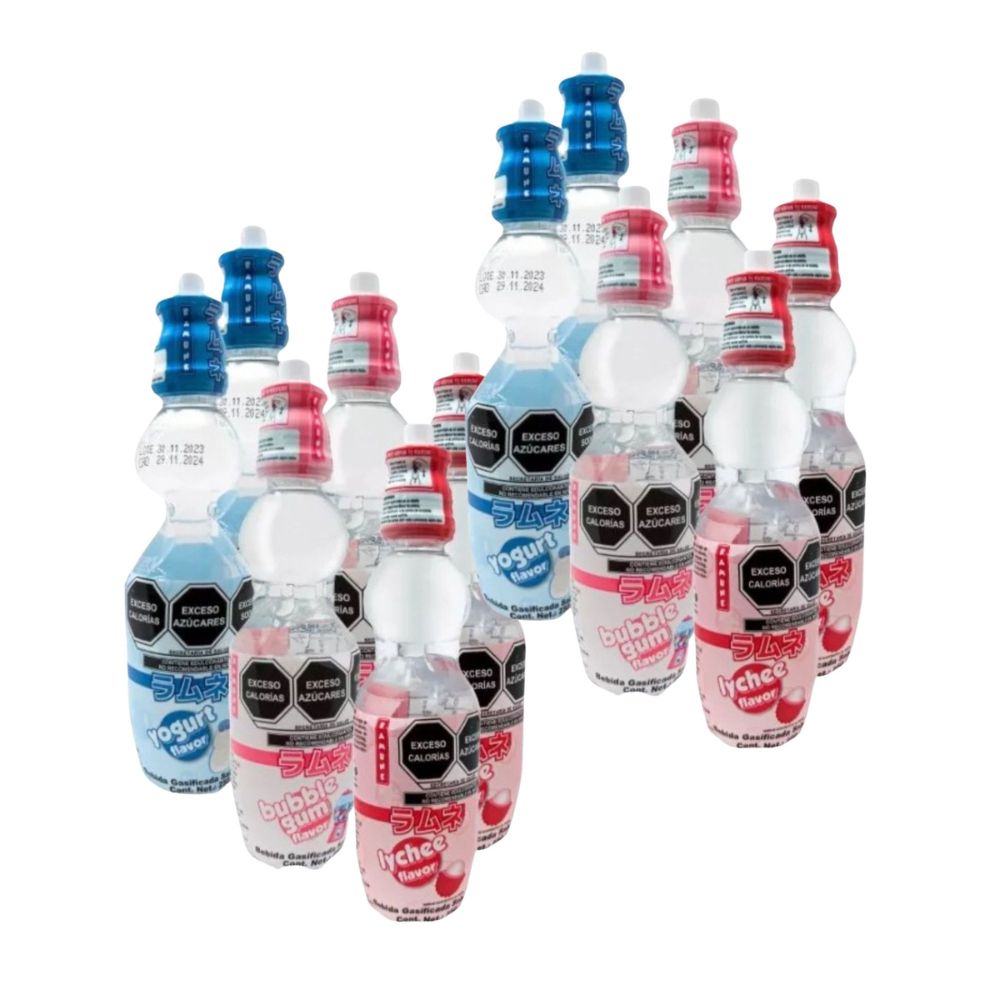 Bebida Japonesa Ramune 250ml Sabores Surtidos 12 Piezas