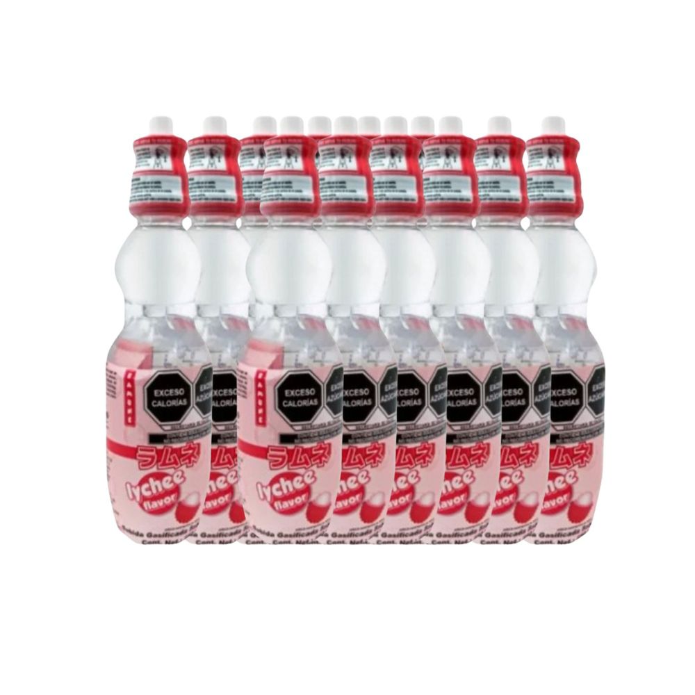 Bebida Japonesa Ramune 250ml Sabor Litchi 12 Piezas