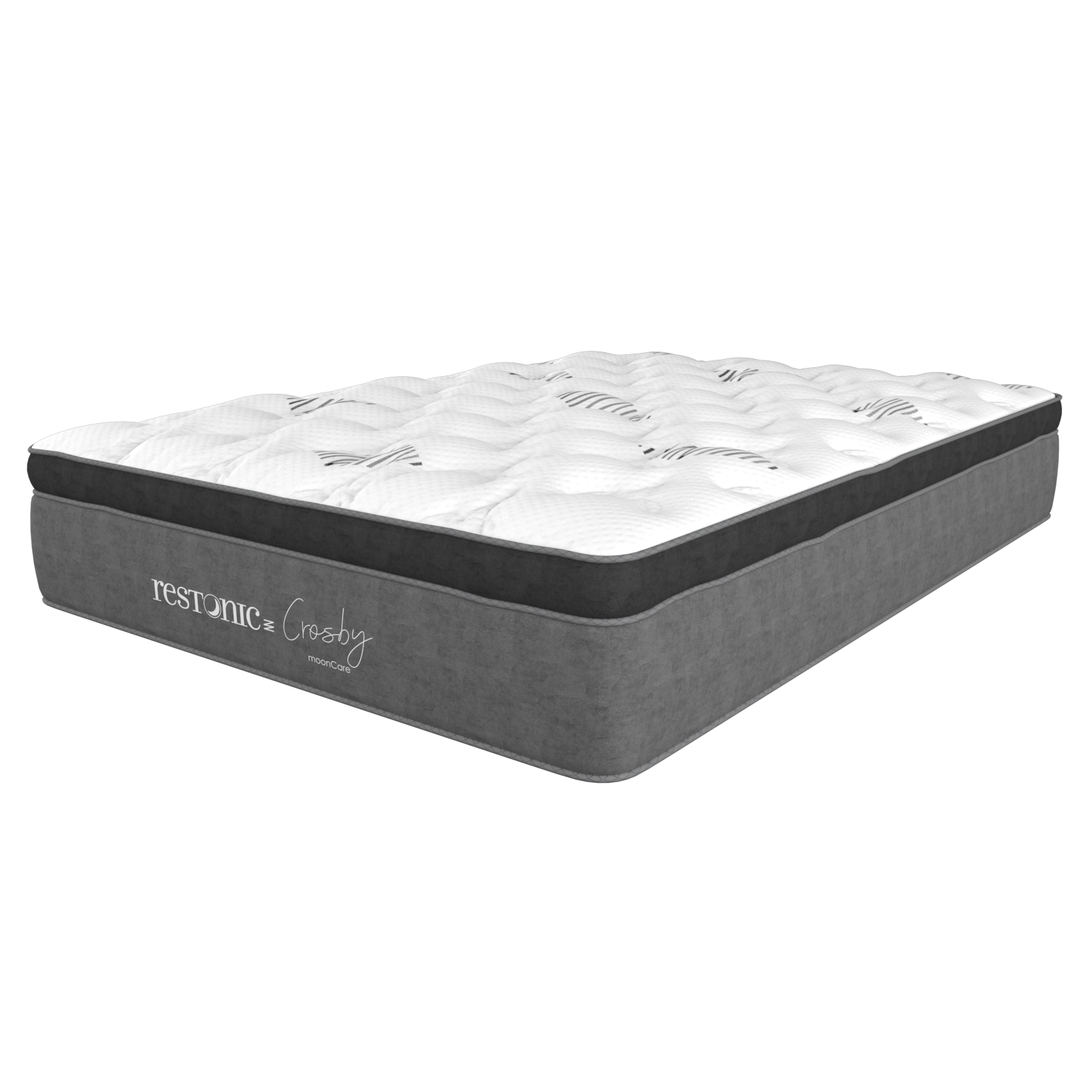 Colchon Queen Size Restonic Crosby Con Mega Colchoneta Confort Para Descanso Premium