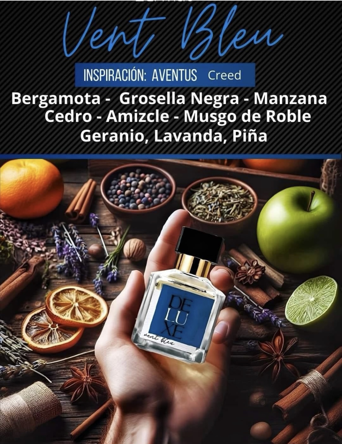 AVENTUS CREED DUPE VENT BLEU DUPE FRAGANCIA PERFUME DE FRAGANCIAS NICHO DELUXE VENT BLEU DUPE DE AVENTUS CREED FRAGANCIA EXQUISITA Y DURADERA