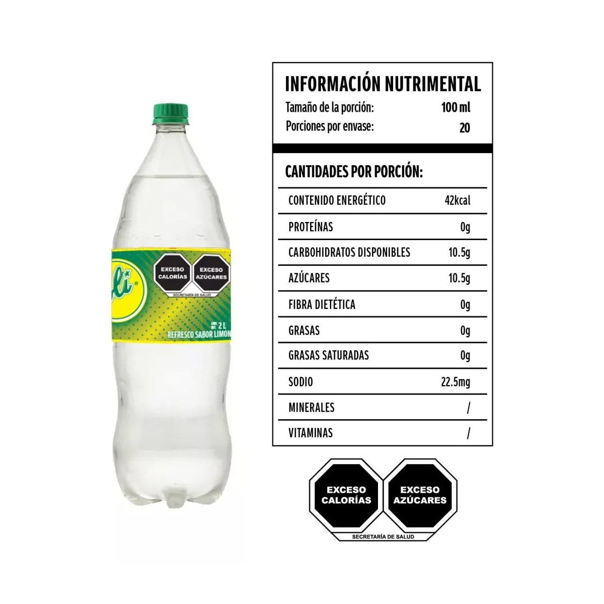 Refresco Yoli Sabor Limón 8 Piezas de 2 Litros c/u