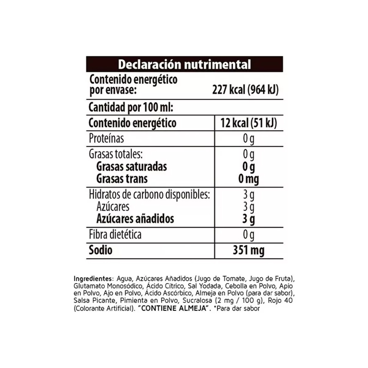 2 Piezas Jugo Clamato El Original Tomate con Almeja 1.89 litros