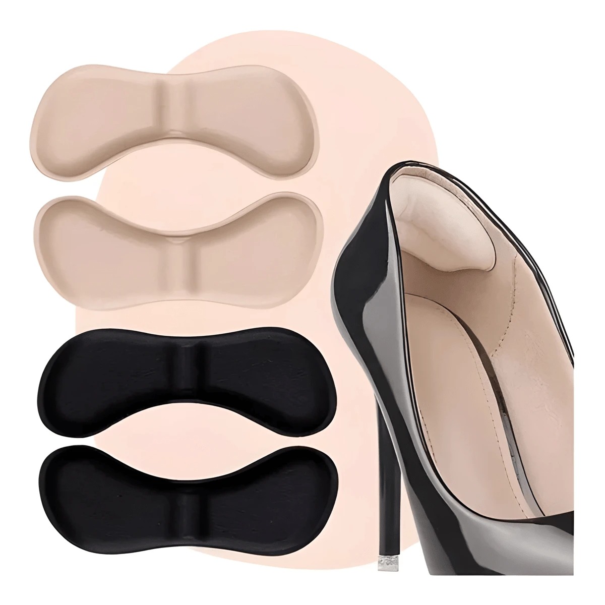 Almohadillas de talón para zapatos, camina suave y con comfort