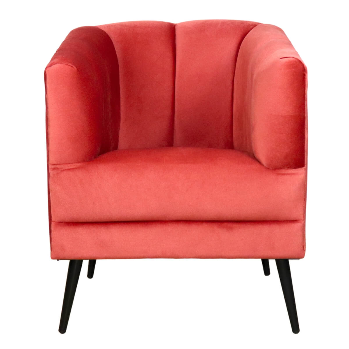 Sillón Individual Moderno Terciopelo Salmon