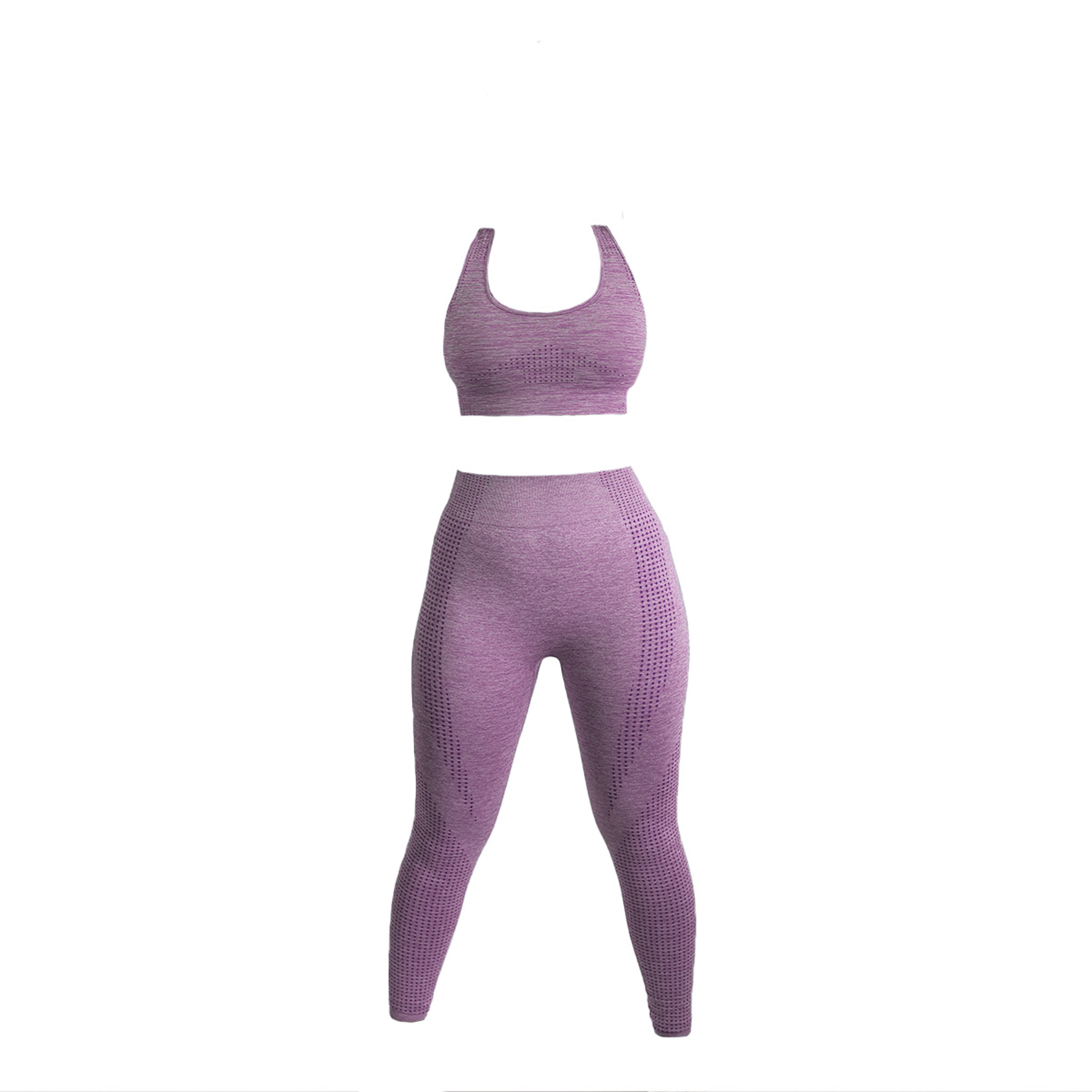 Conjunto deportivo Top más Leggings stretch color Rosa Lo Quiero